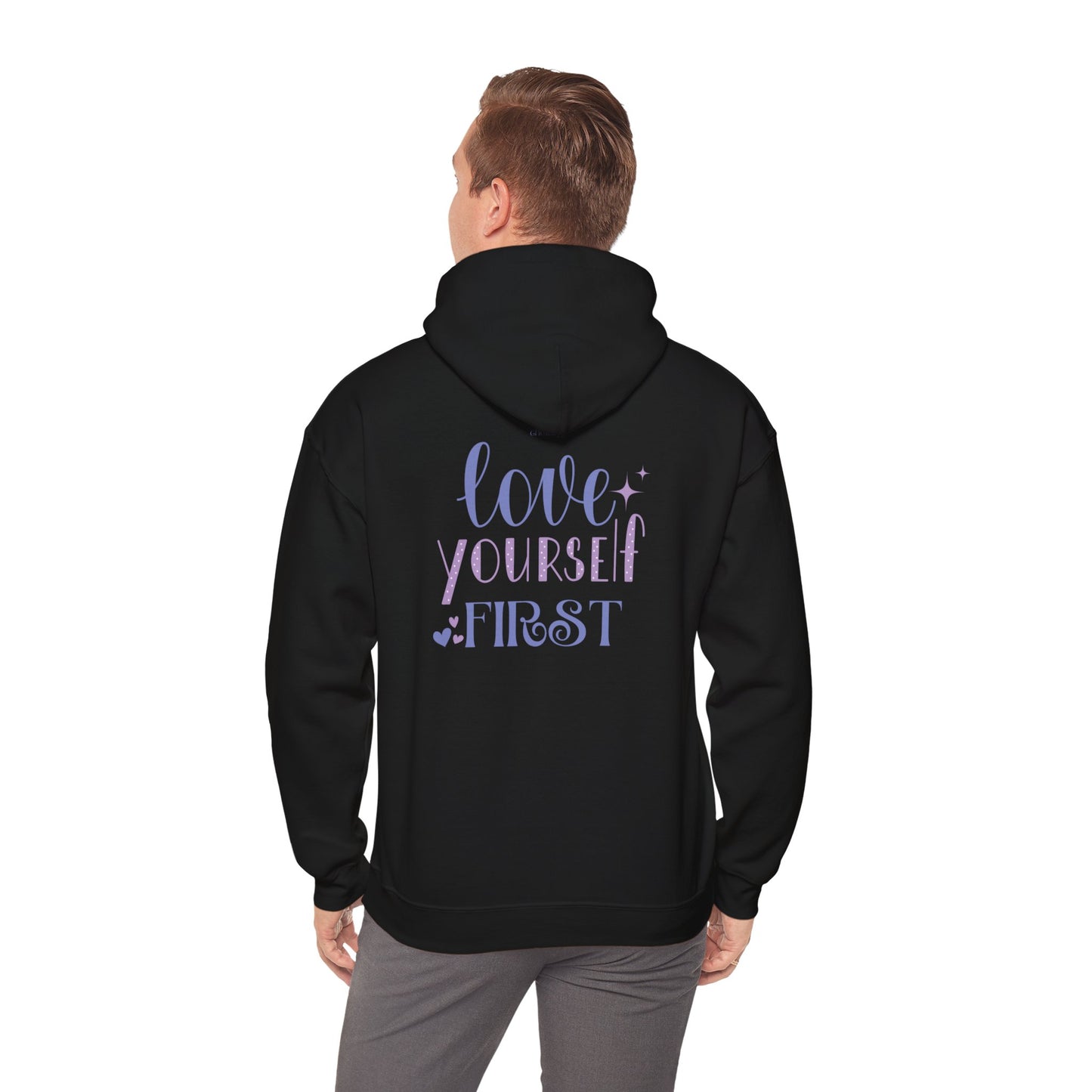 Love Yourself First I, Unisex Heavy Blend Hooded Sweatshirt
