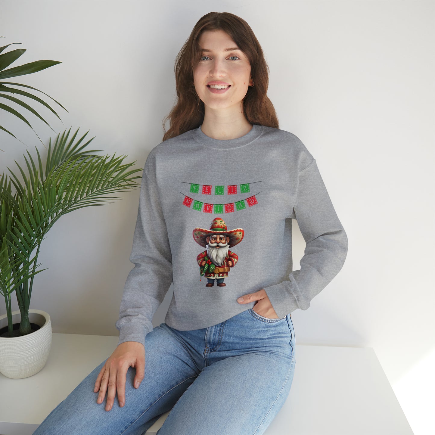 Feliz Navidad I, Unisex Heavy Blend Crewneck Sweatshirt