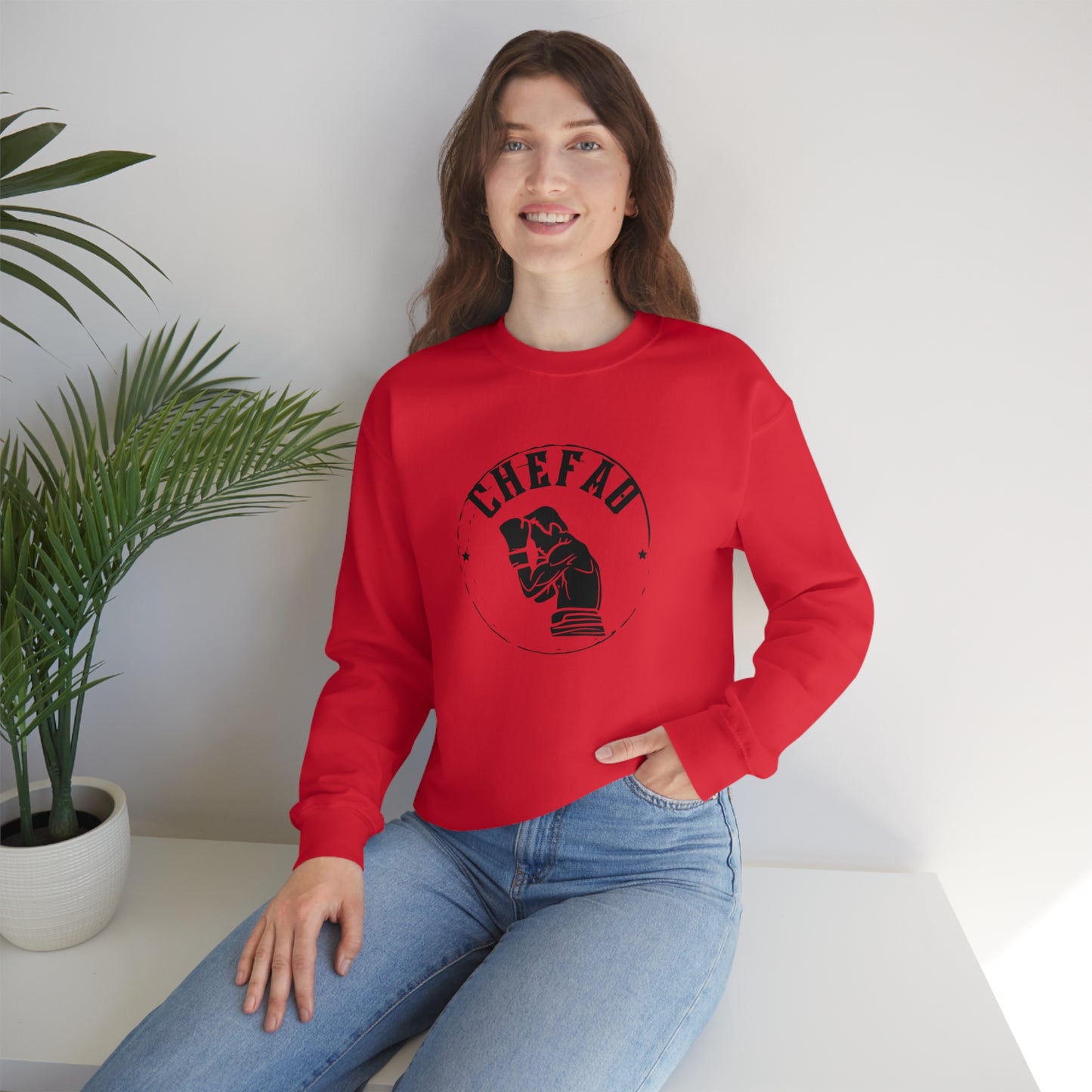 Chefao Boxer I, Unisex Heavy Blend Crewneck Sweatshirt
