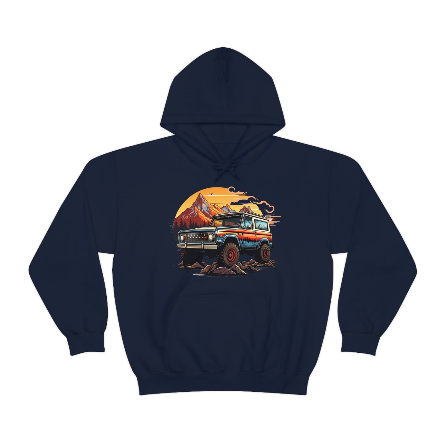 Retro, Rugged Charm, Unisex Heavy Blend Hooded Sweatshirt