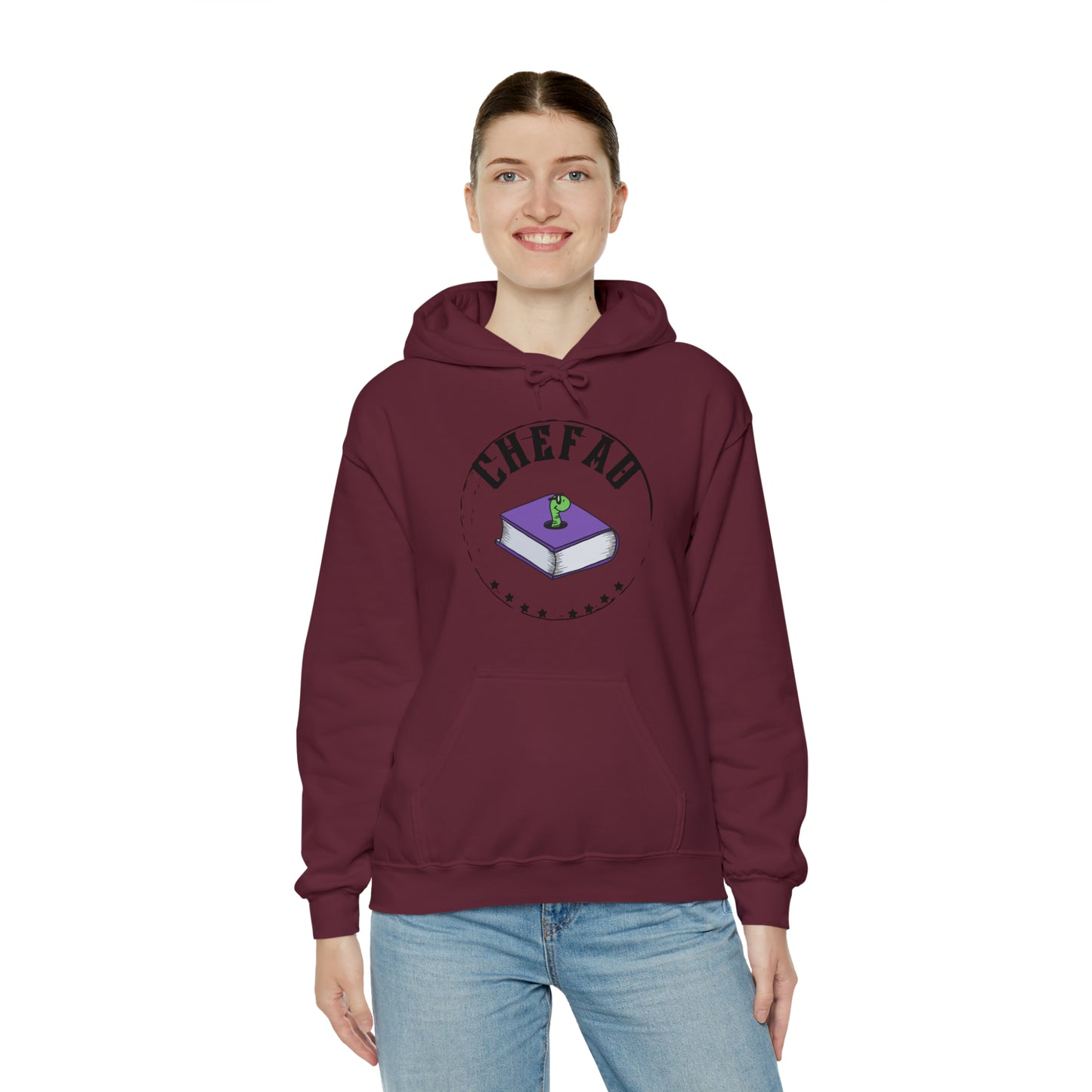 Chefao Bookworm I, Unisex Heavy Blend Hooded Sweatshirt