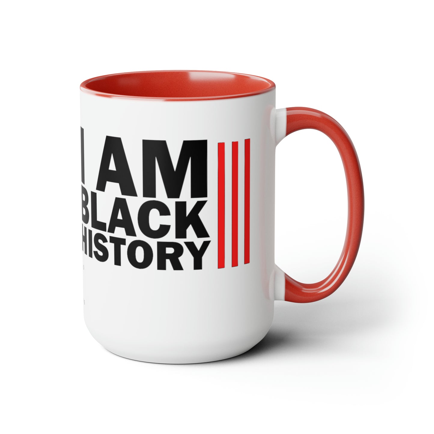 Chefao I Am Black History I, Two-Tone Coffee Mugs, 15oz