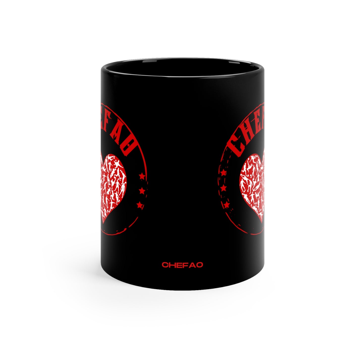 Chefao Soccer VI, Black Coffee Mug, 11oz
