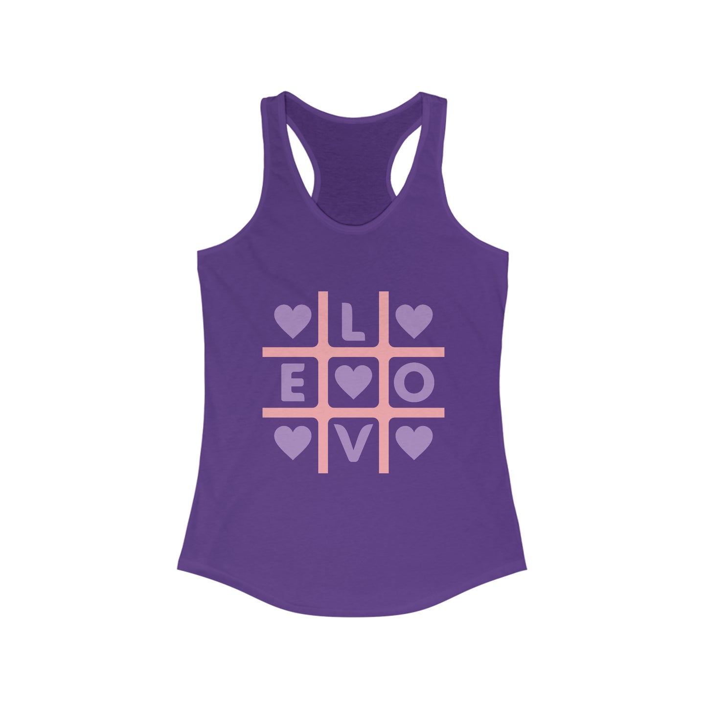 Chefao Love Tic Tac Toe  I, Women's Ideal Racerback Tank