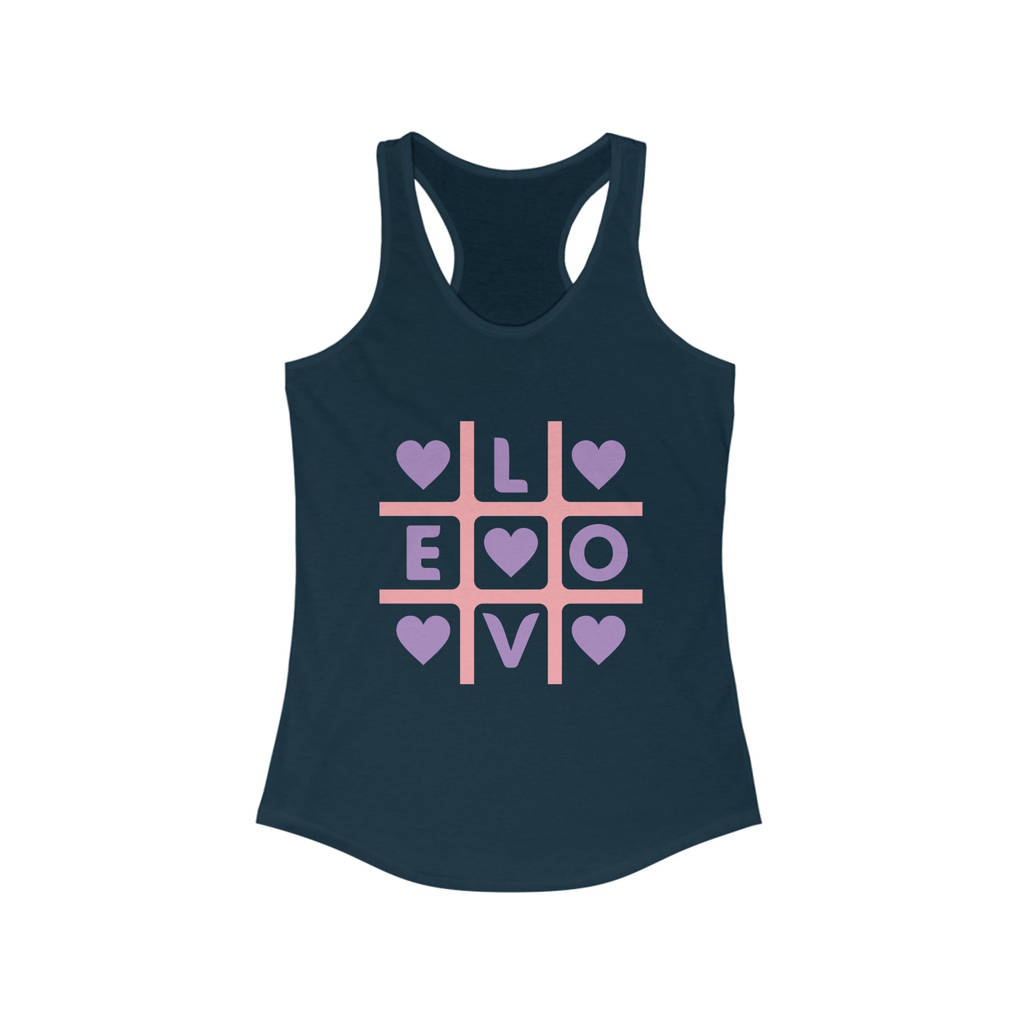 Chefao Love Tic Tac Toe  I, Women's Ideal Racerback Tank