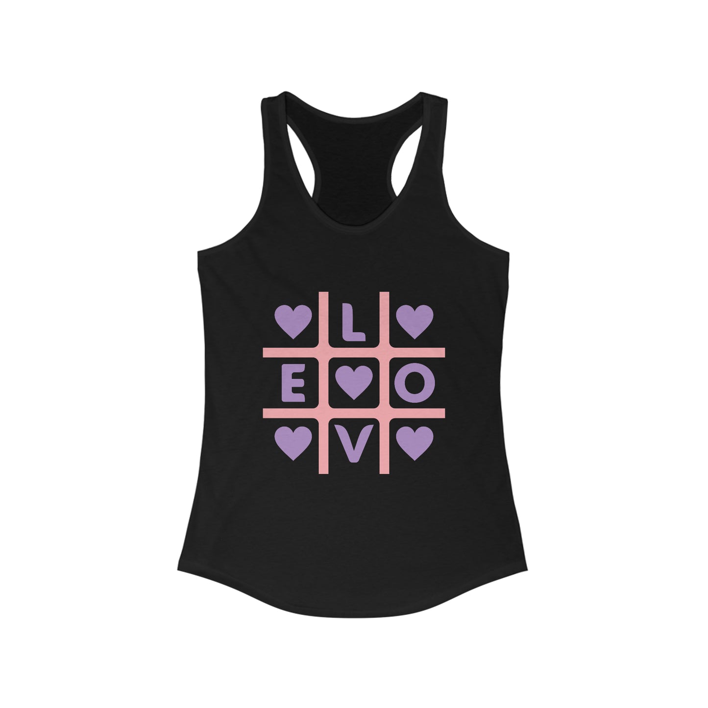 Chefao Love Tic Tac Toe  I, Women's Ideal Racerback Tank