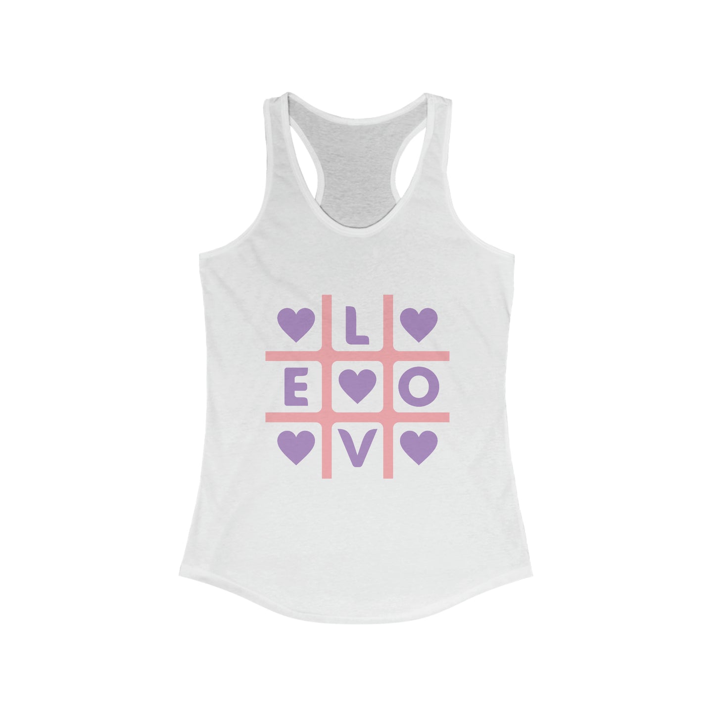 Chefao Love Tic Tac Toe  I, Women's Ideal Racerback Tank