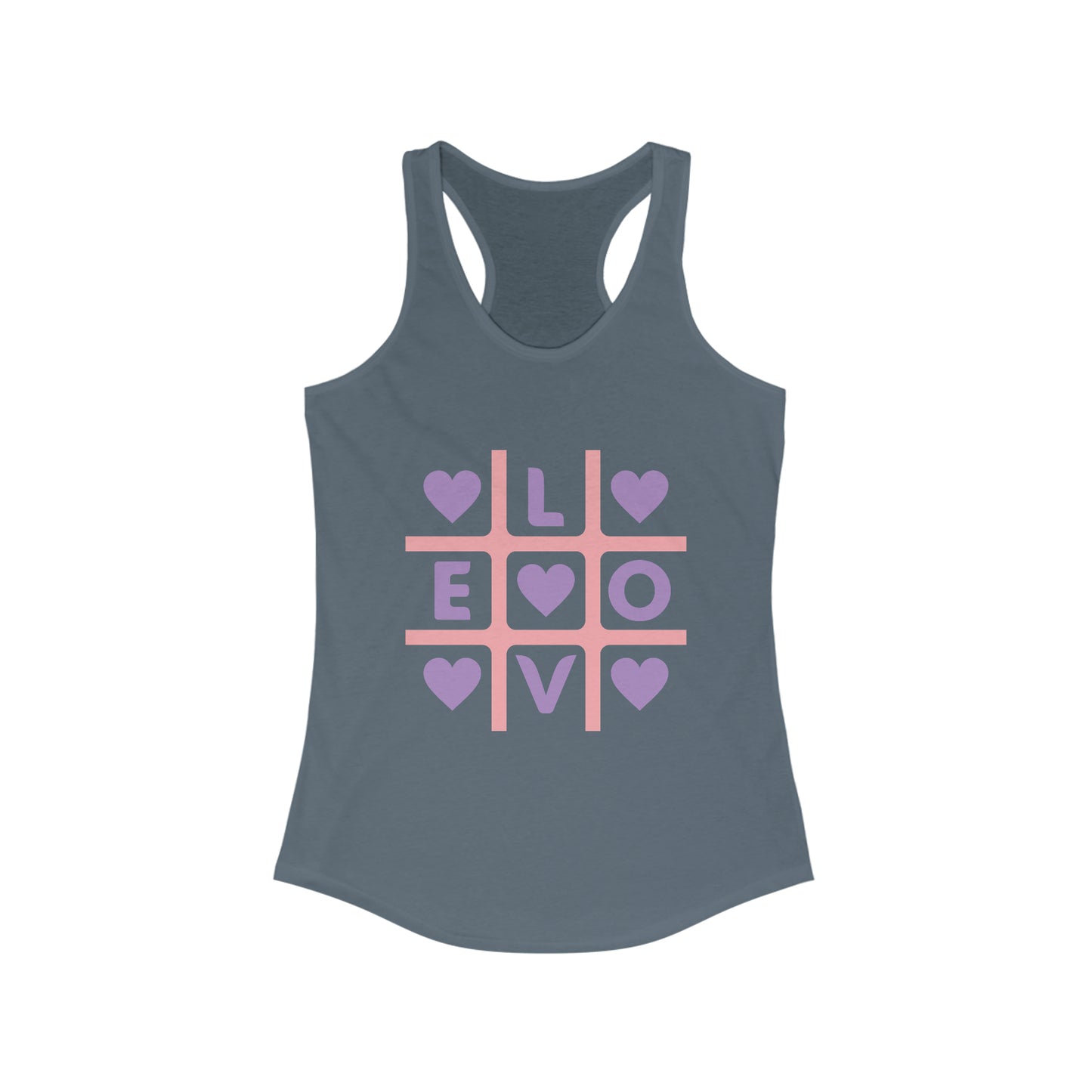 Chefao Love Tic Tac Toe  I, Women's Ideal Racerback Tank