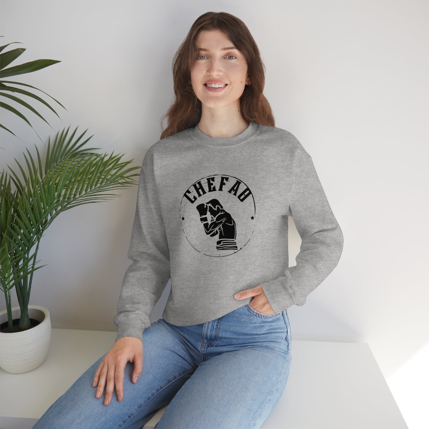 Chefao Boxer I, Unisex Heavy Blend Crewneck Sweatshirt