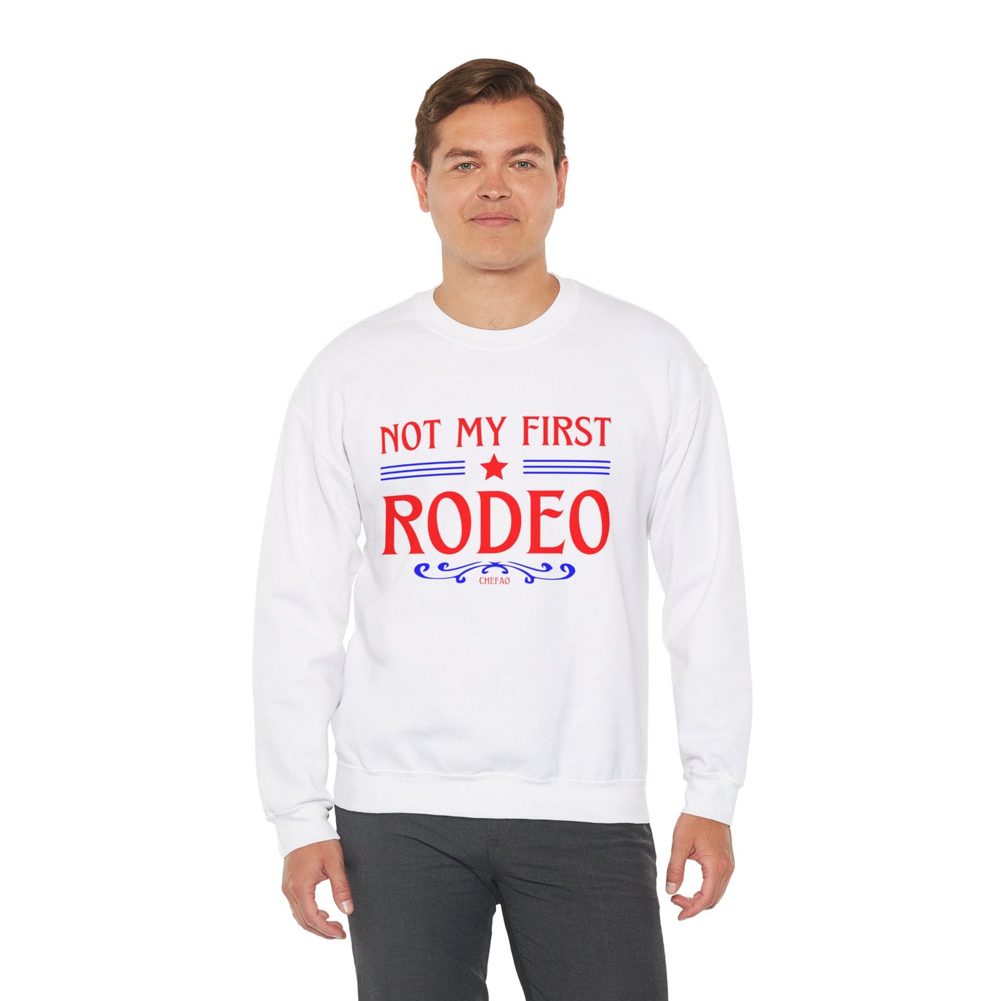 Not My First Rodeo, Unisex Heavy Blend Crewneck Sweatshirt