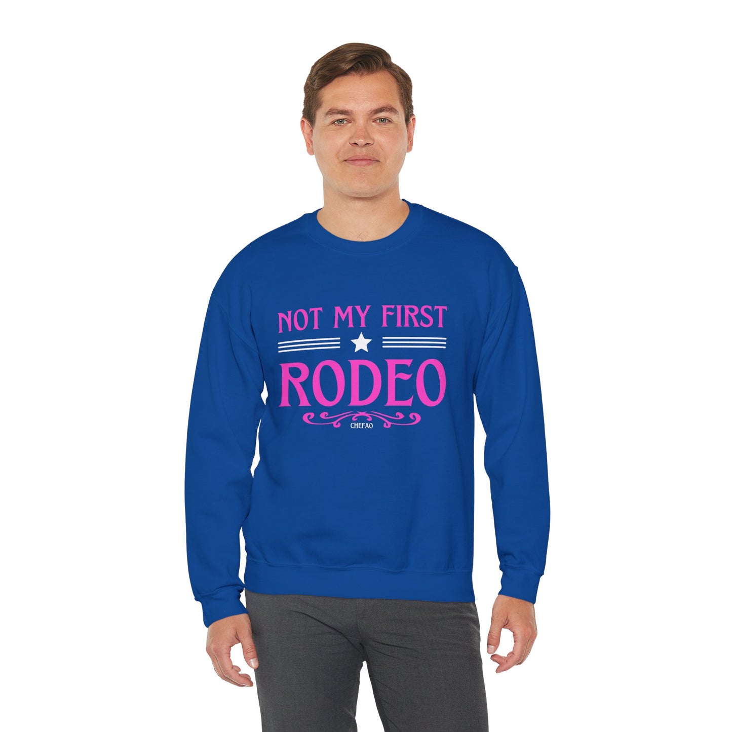 Not My First Rodeo, Unisex Heavy Blend Crewneck Sweatshirt