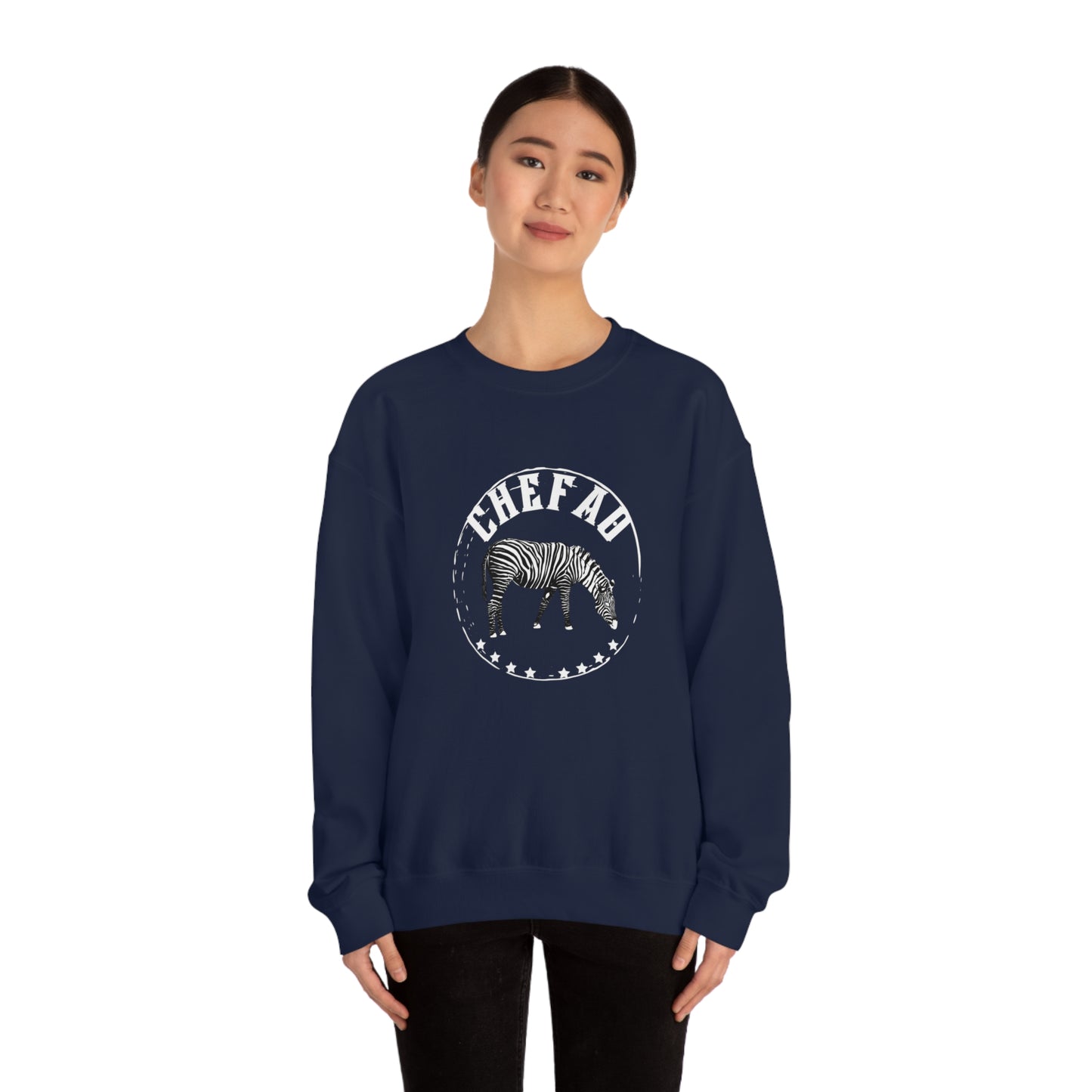 Chefao Zebra I, Unisex Heavy Blend Crewneck Sweatshirt