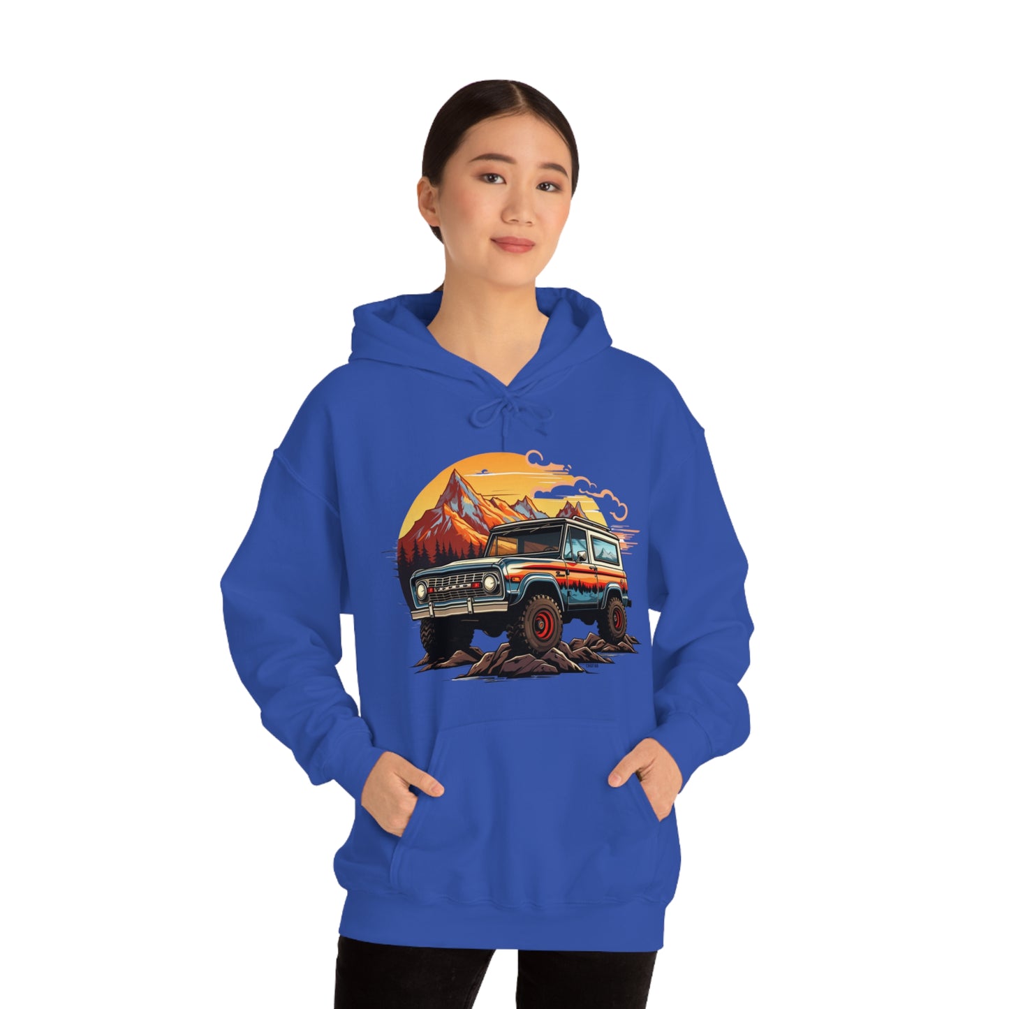 Retro, Rugged Charm, Unisex Heavy Blend Hooded Sweatshirt