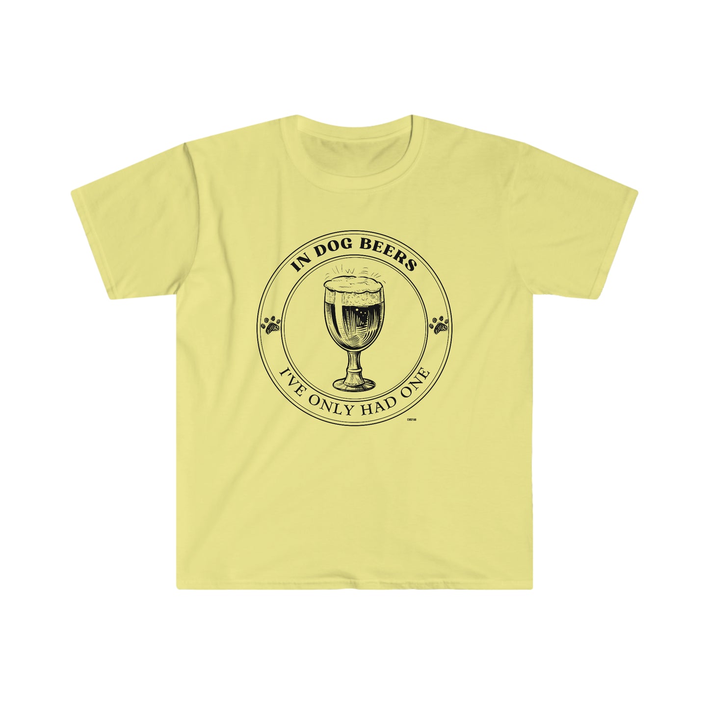 In Dog Beers Only One, Unisex Softstyle T-Shirt