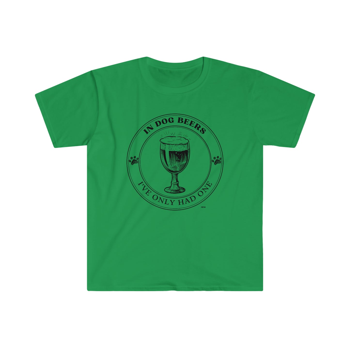 In Dog Beers Only One, Unisex Softstyle T-Shirt