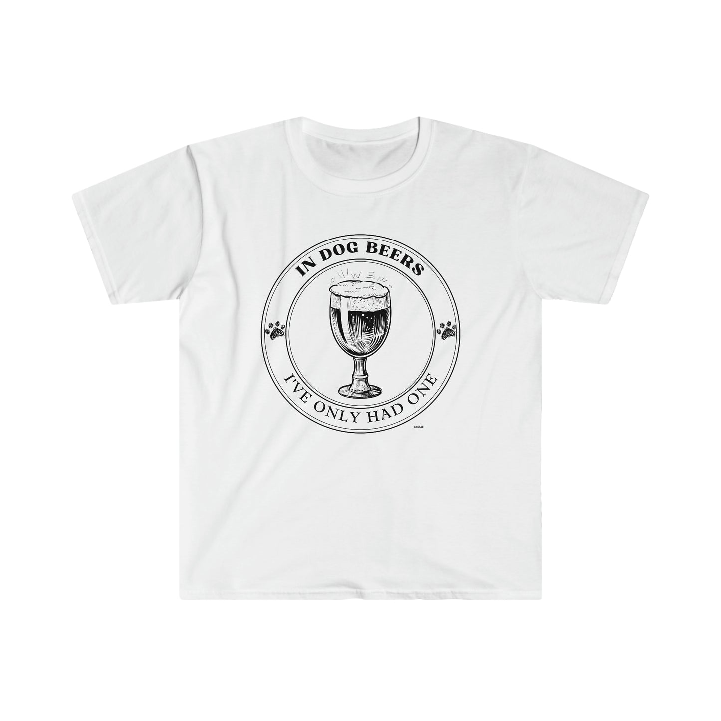 In Dog Beers Only One, Unisex Softstyle T-Shirt