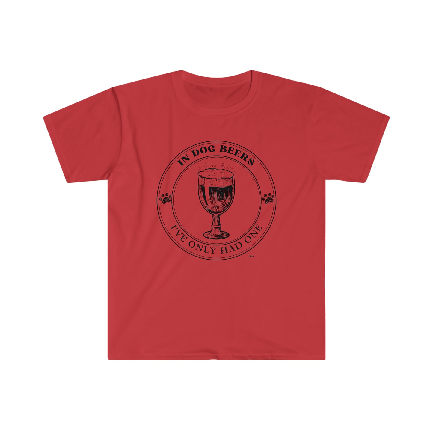 In Dog Beers Only One, Unisex Softstyle T-Shirt