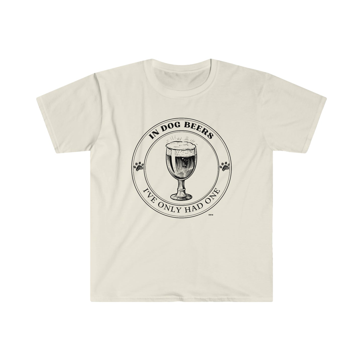 In Dog Beers Only One, Unisex Softstyle T-Shirt