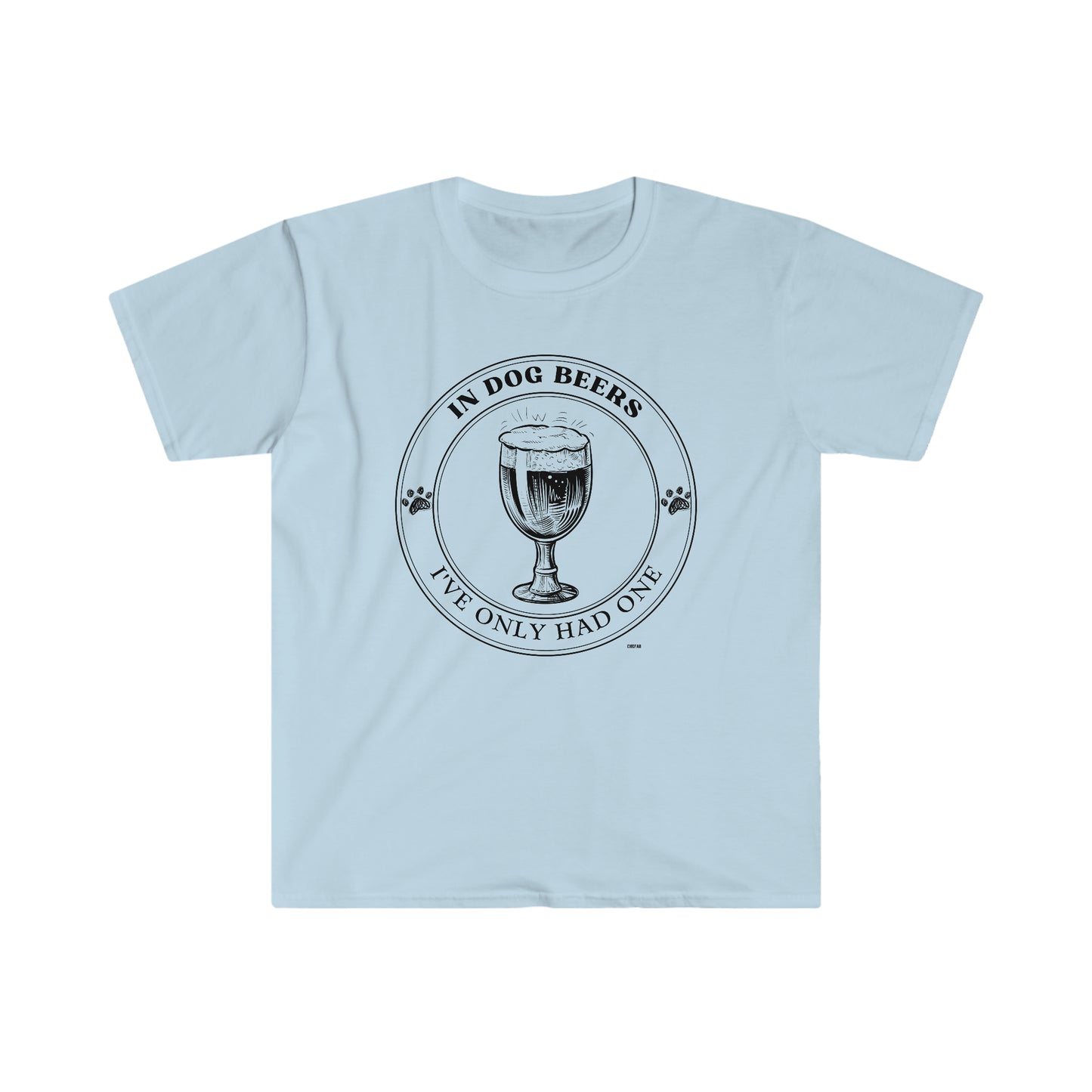 In Dog Beers Only One, Unisex Softstyle T-Shirt