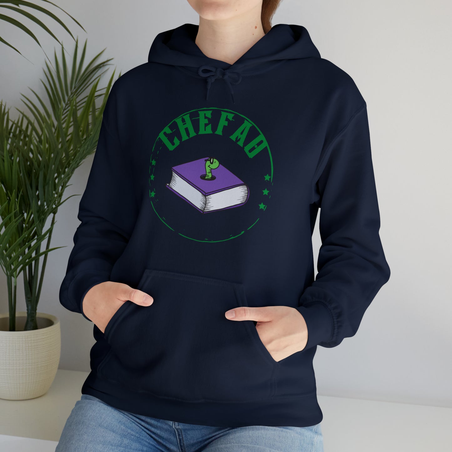 Chefao Bookworm I, Unisex Heavy Blend Hooded Sweatshirt