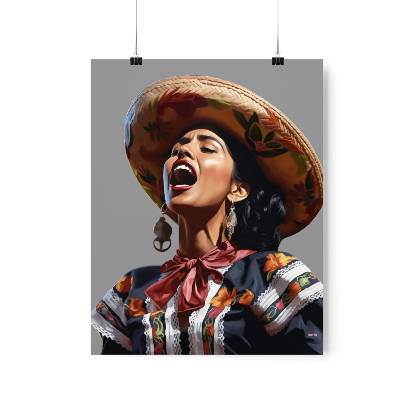 Mariachi Woman, Premium Matte Vertical Posters