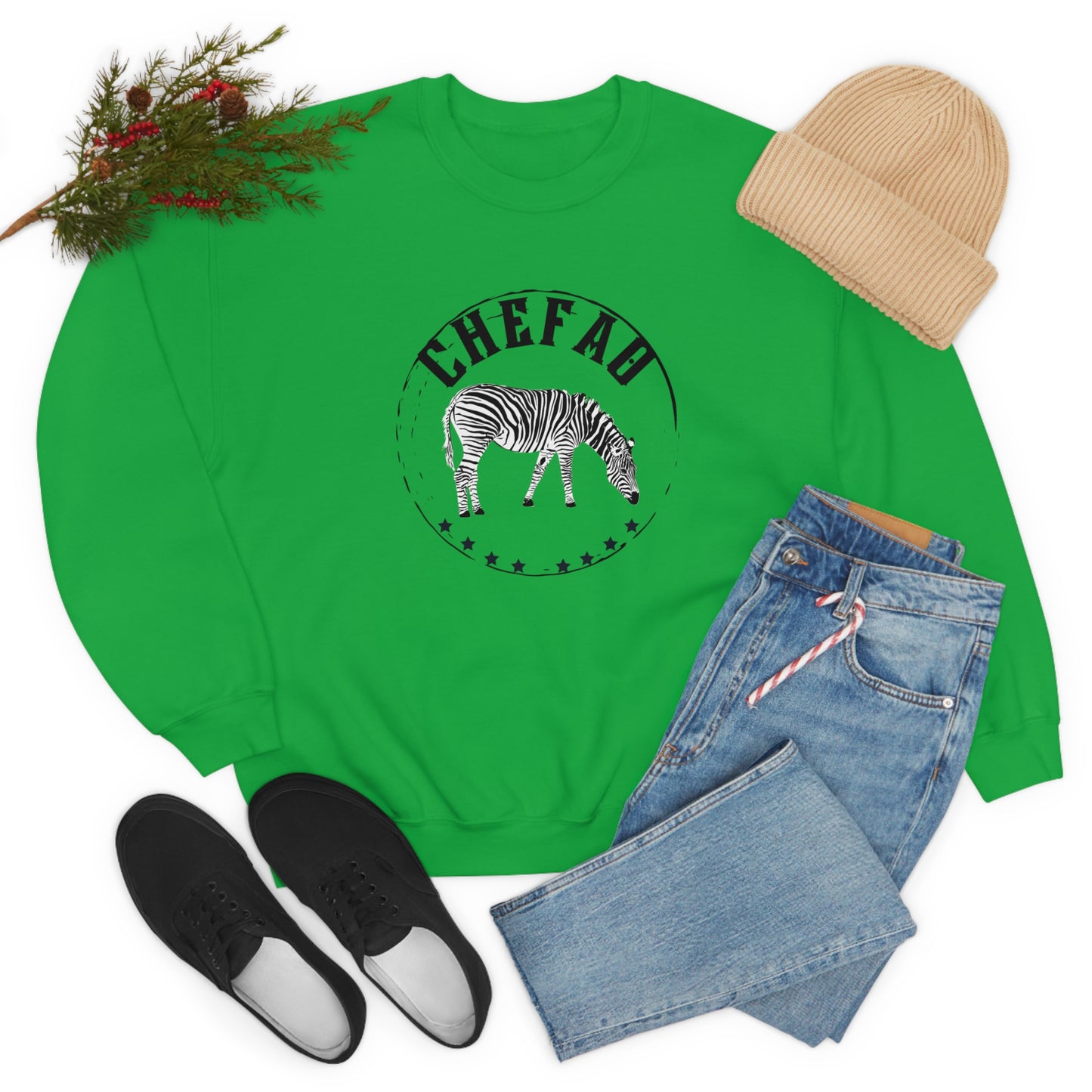 Chefao Zebra I, Unisex Heavy Blend Crewneck Sweatshirt