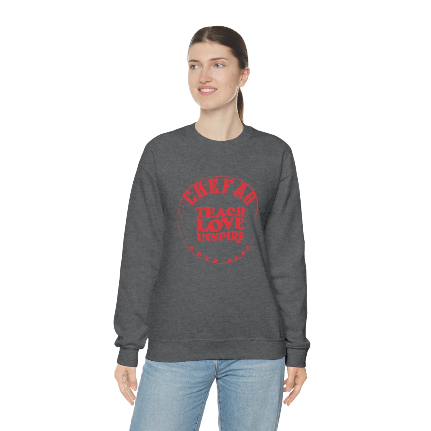 Chefao Teacher IV, Unisex Heavy Blend Crewneck Sweatshirt