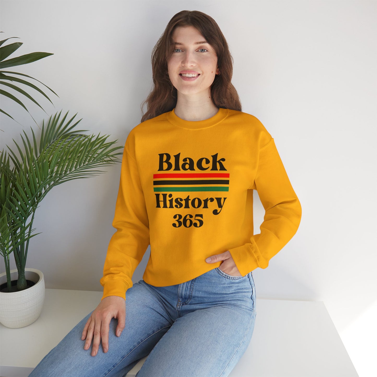 Chefao Black History 365, Unisex Heavy Blend™ Crewneck Sweatshirt