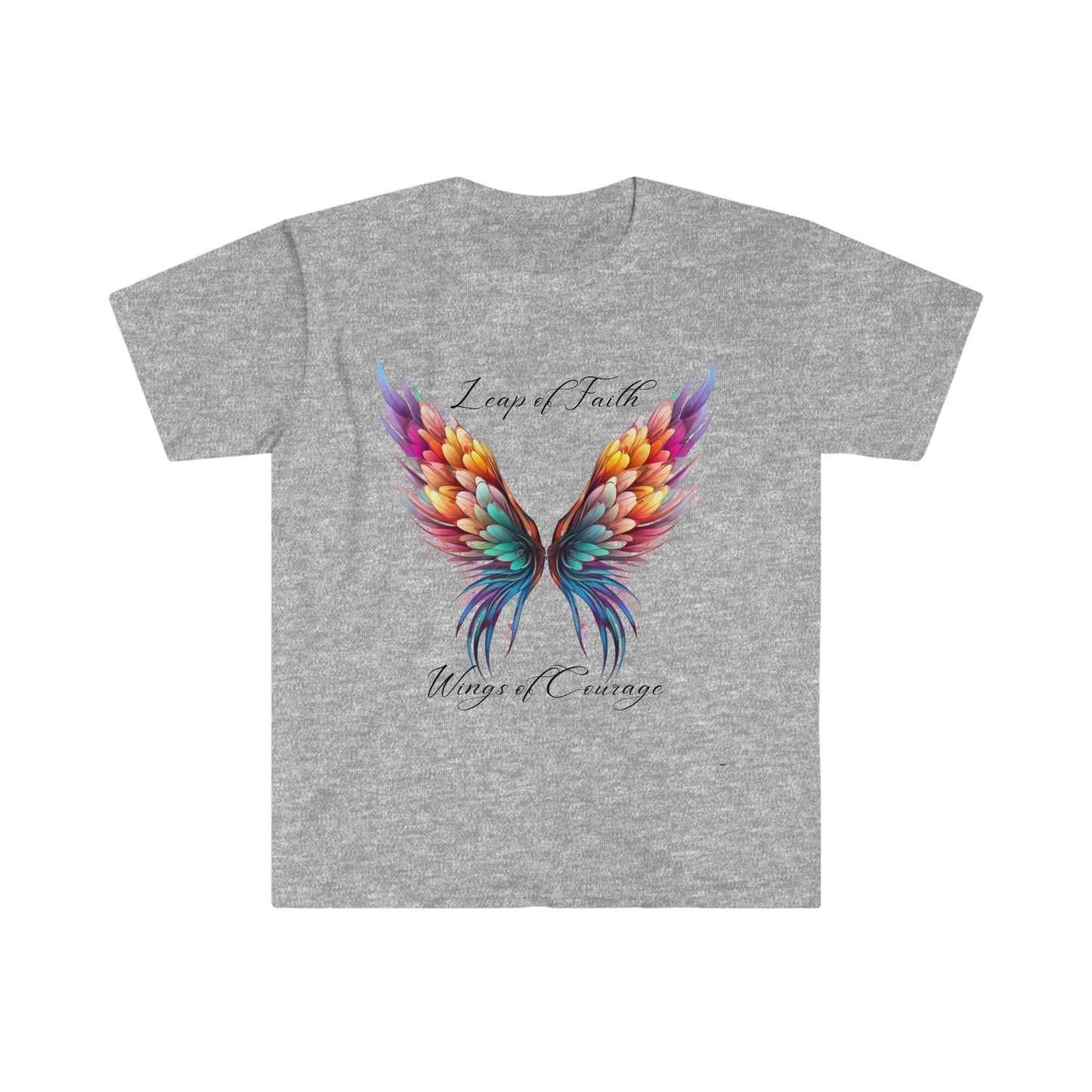 Leap of Faith, Wings of Courage, Unisex Softstyle T-Shirt