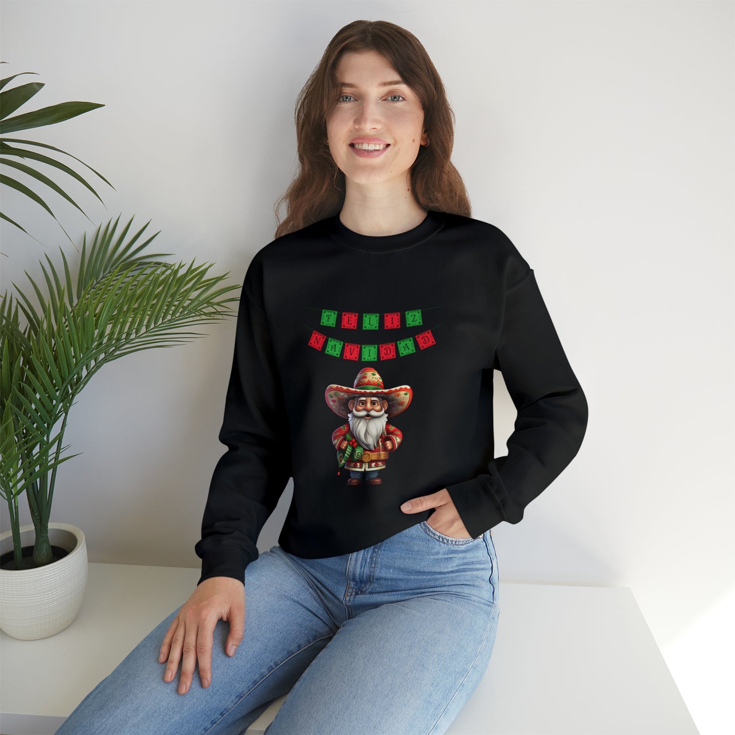 Feliz Navidad I, Unisex Heavy Blend Crewneck Sweatshirt