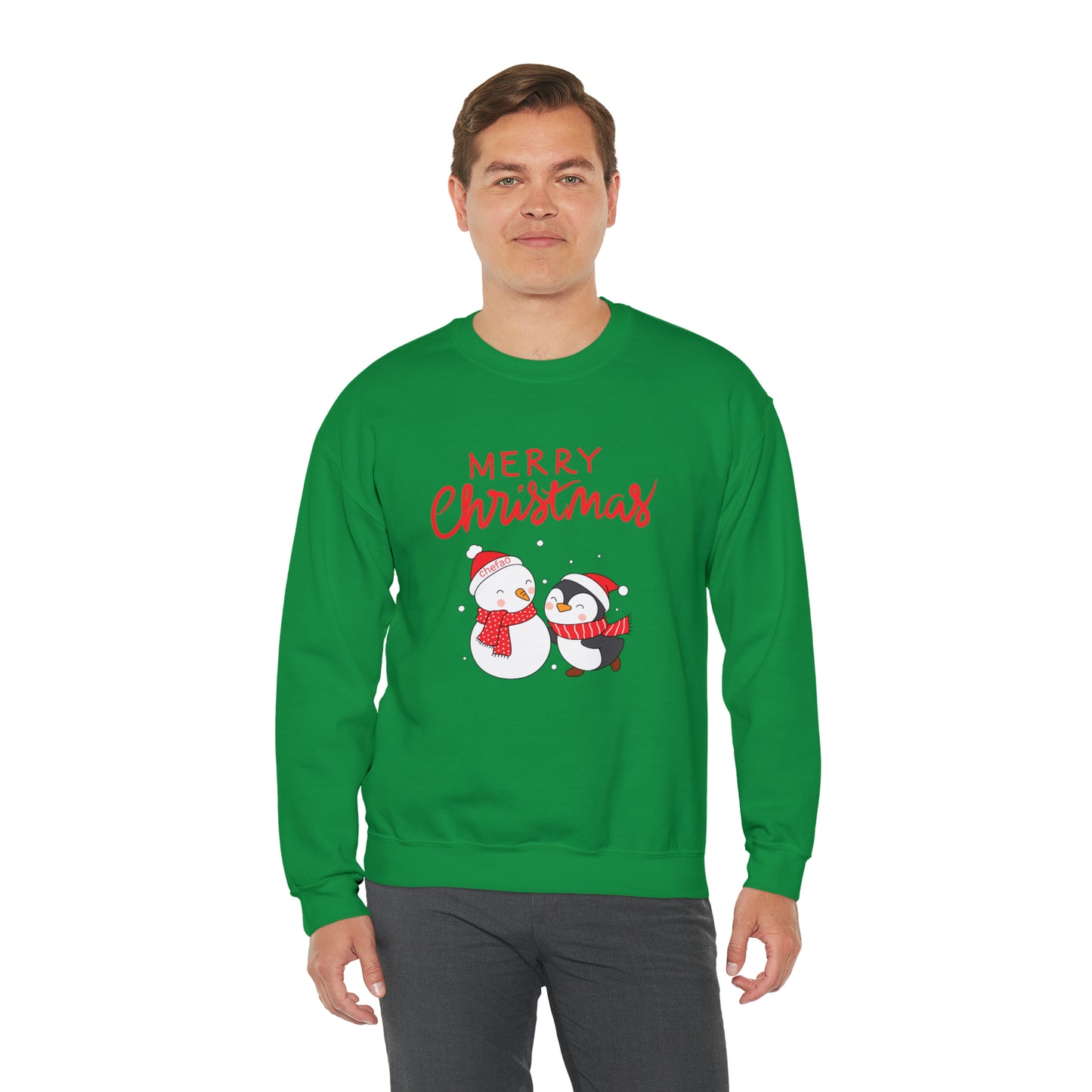 Merry Christmas I, Unisex Heavy Blend Crewneck Sweatshirt