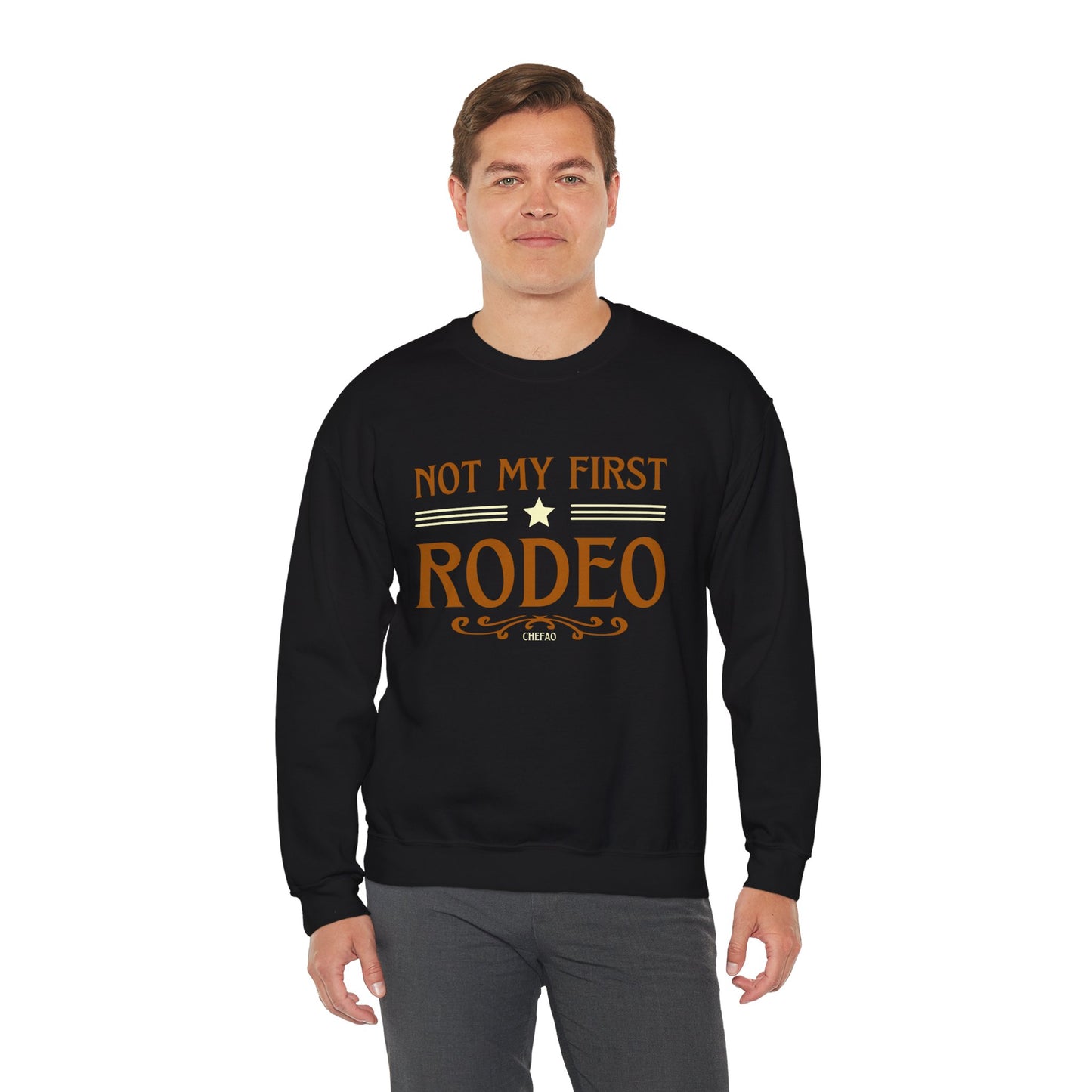 Not My First Rodeo, Unisex Heavy Blend Crewneck Sweatshirt