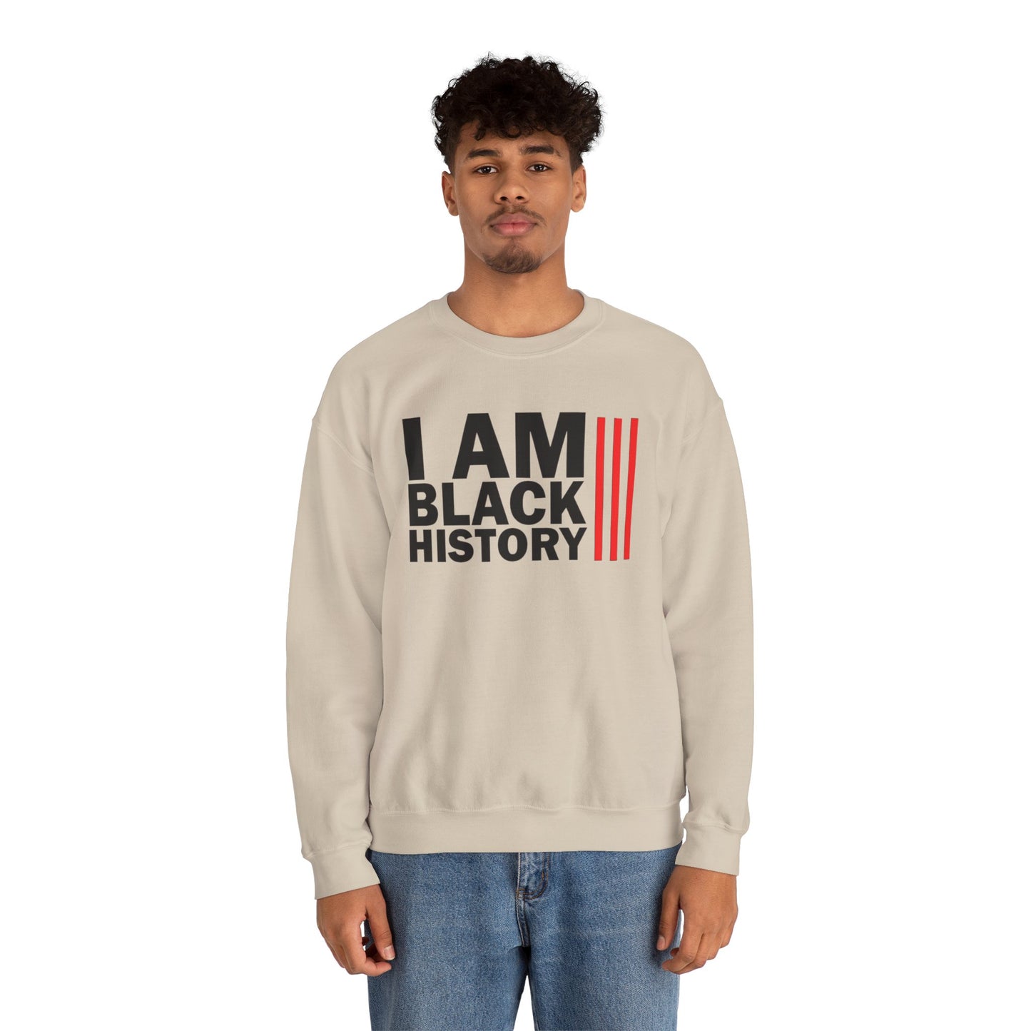 Chefao I Am Black History I, Unisex Heavy Blend™ Crewneck Sweatshirt