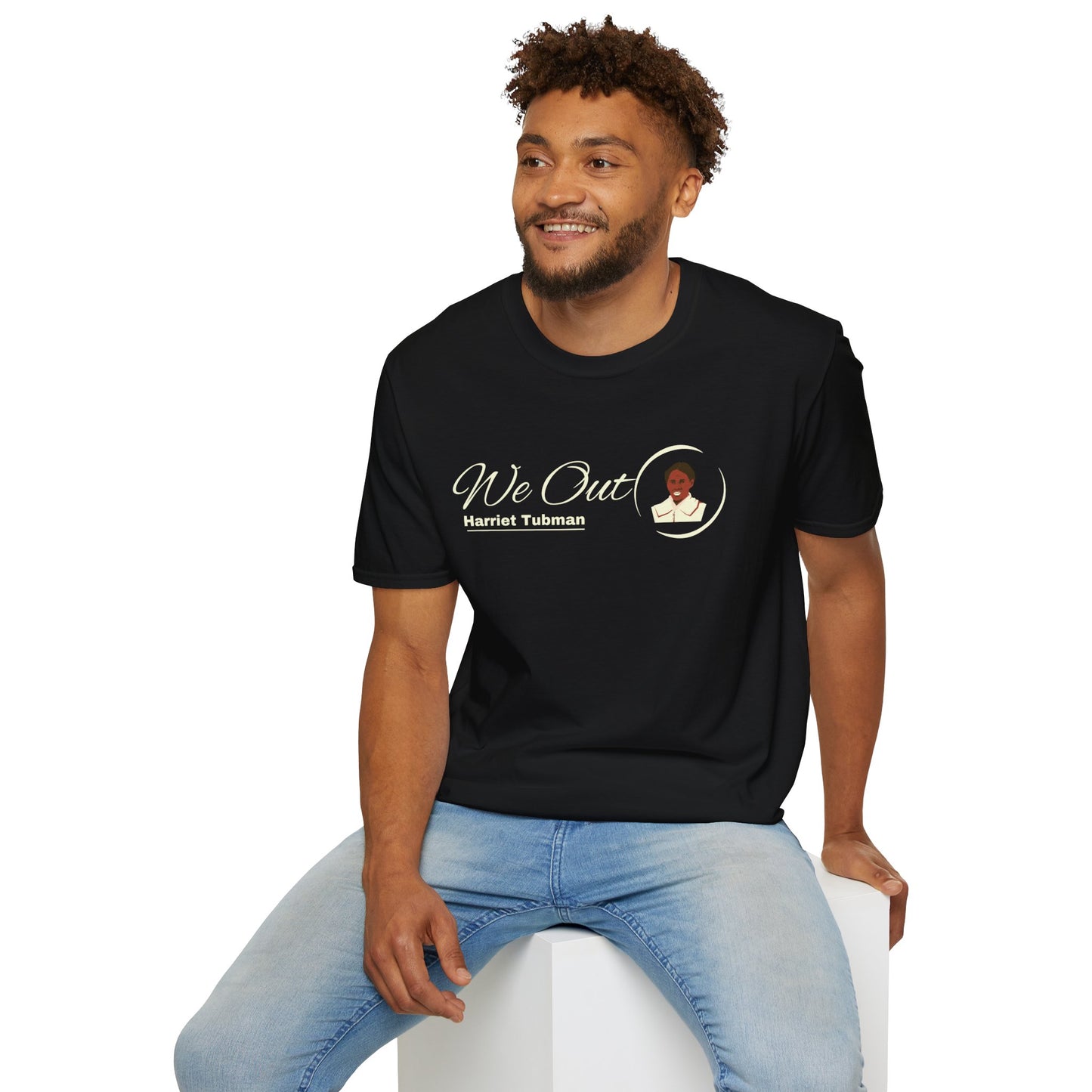 Harriet Tubman "We Out", Unisex Softstyle T-Shirt