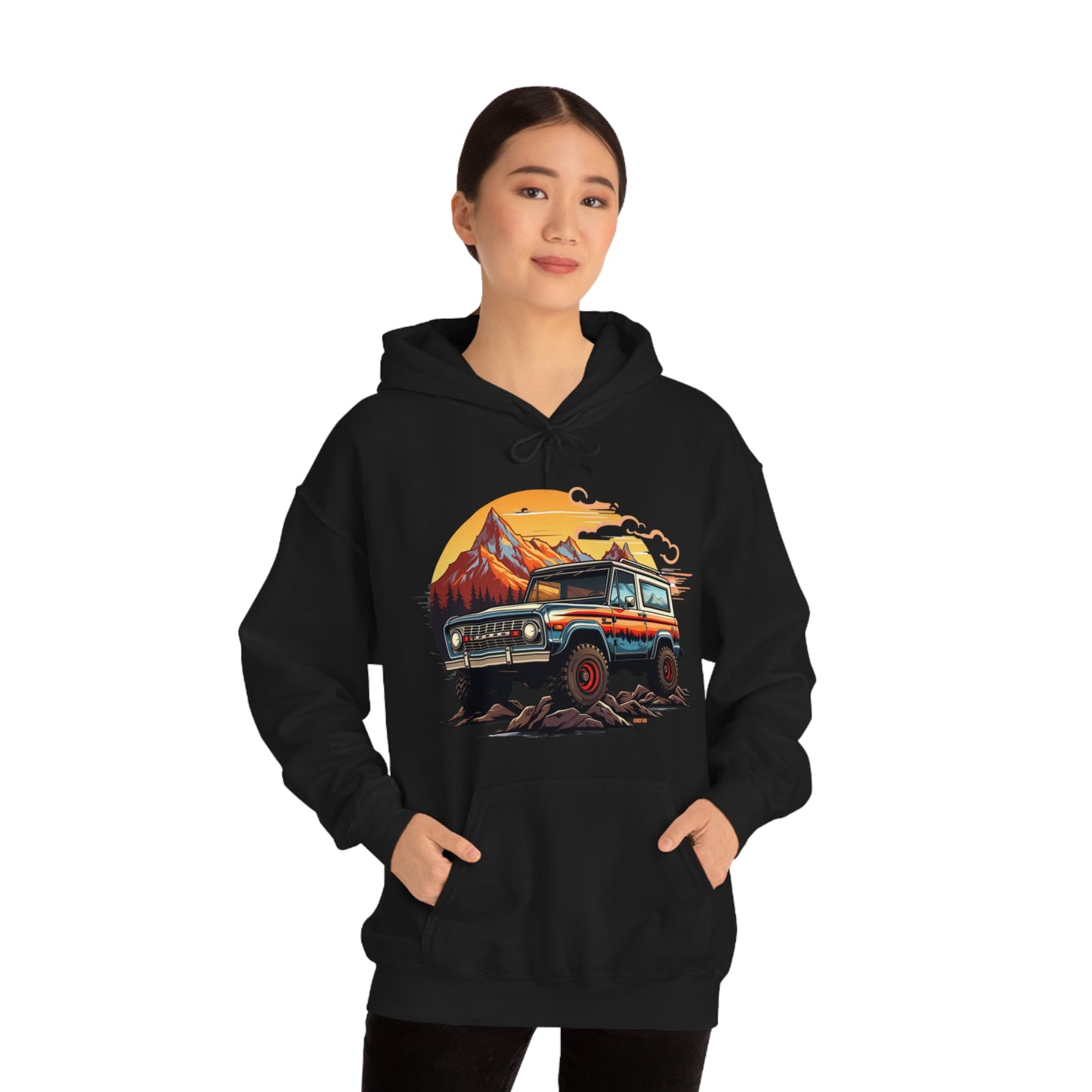 Retro, Rugged Charm, Unisex Heavy Blend Hooded Sweatshirt