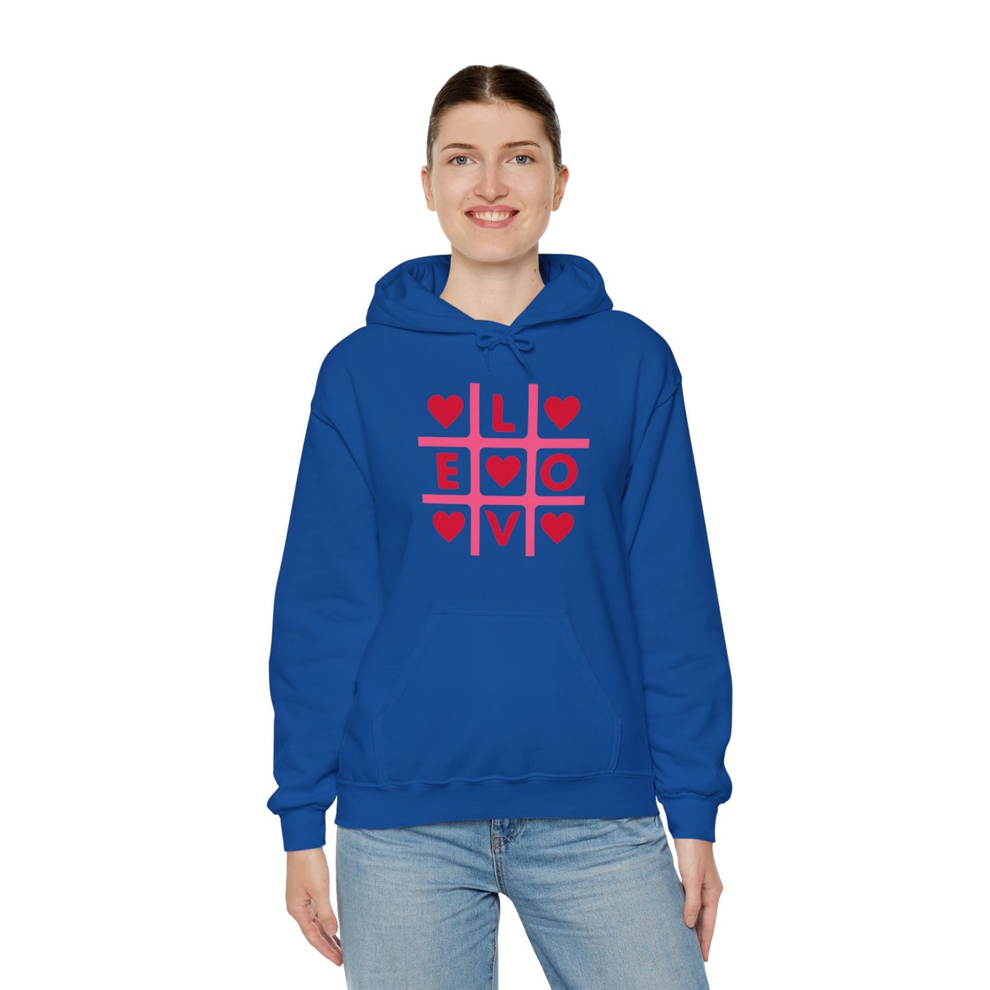 Chefao Love Tic Tac Toe I, Unisex Heavy Blend Hooded Sweatshirt