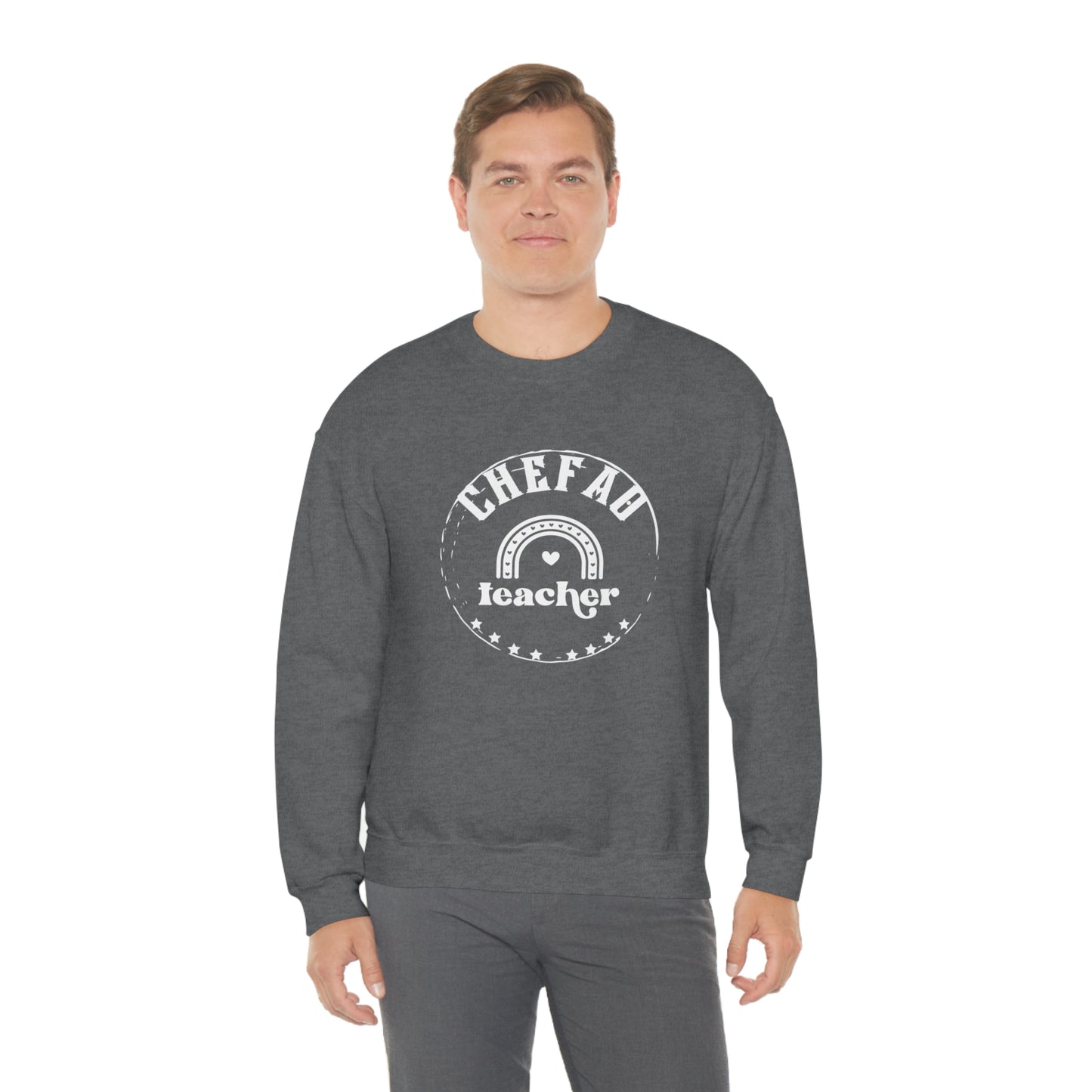 Chefao Teacher III, Unisex Heavy Blend Crewneck Sweatshirt