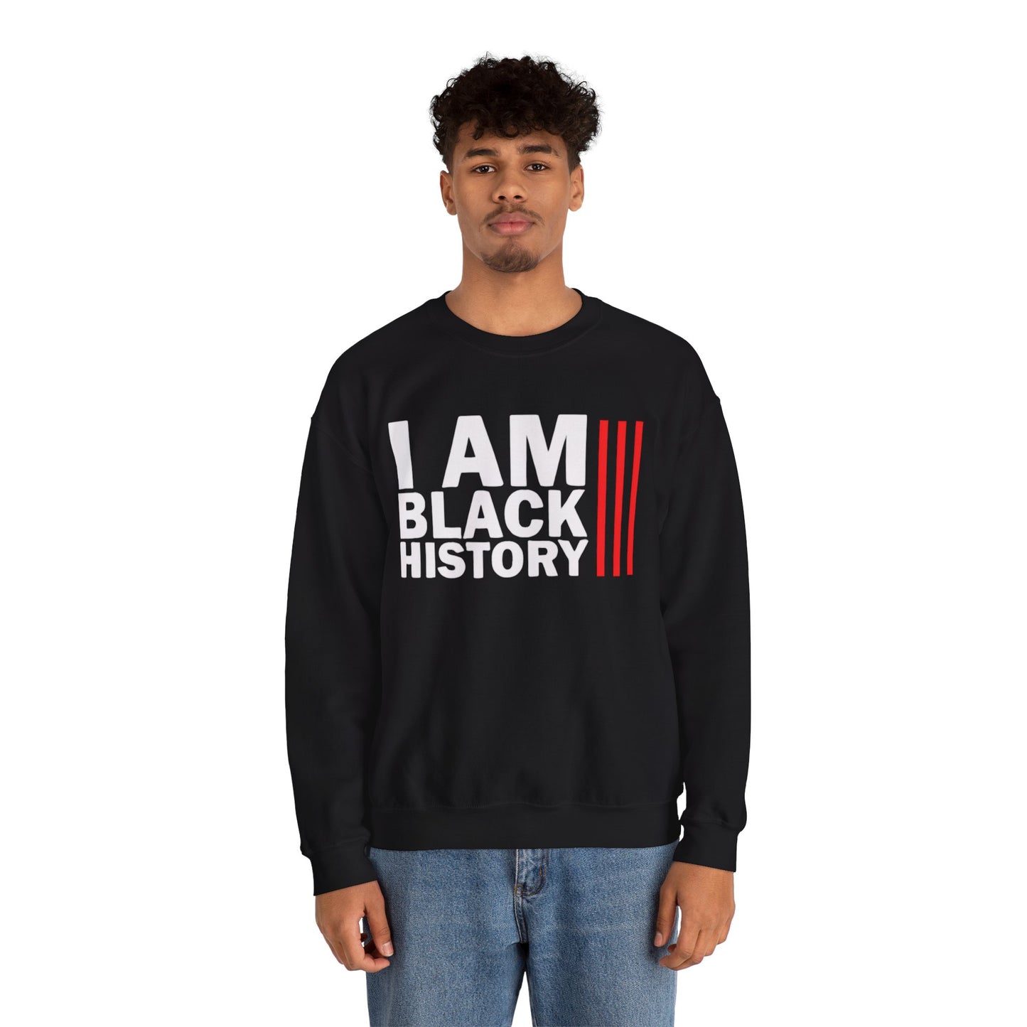 Chefao I Am Black History I, Unisex Heavy Blend™ Crewneck Sweatshirt