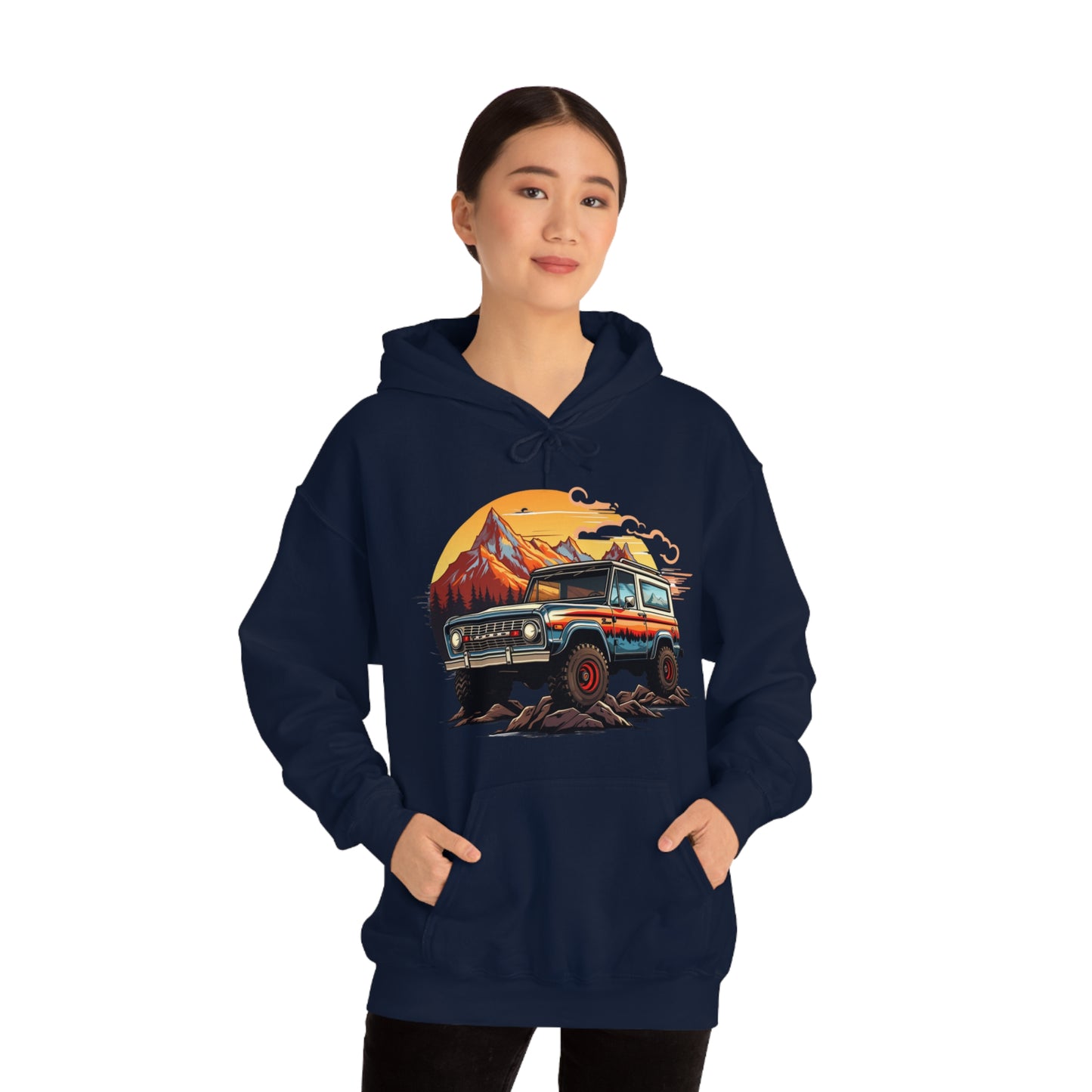 Retro, Rugged Charm, Unisex Heavy Blend Hooded Sweatshirt