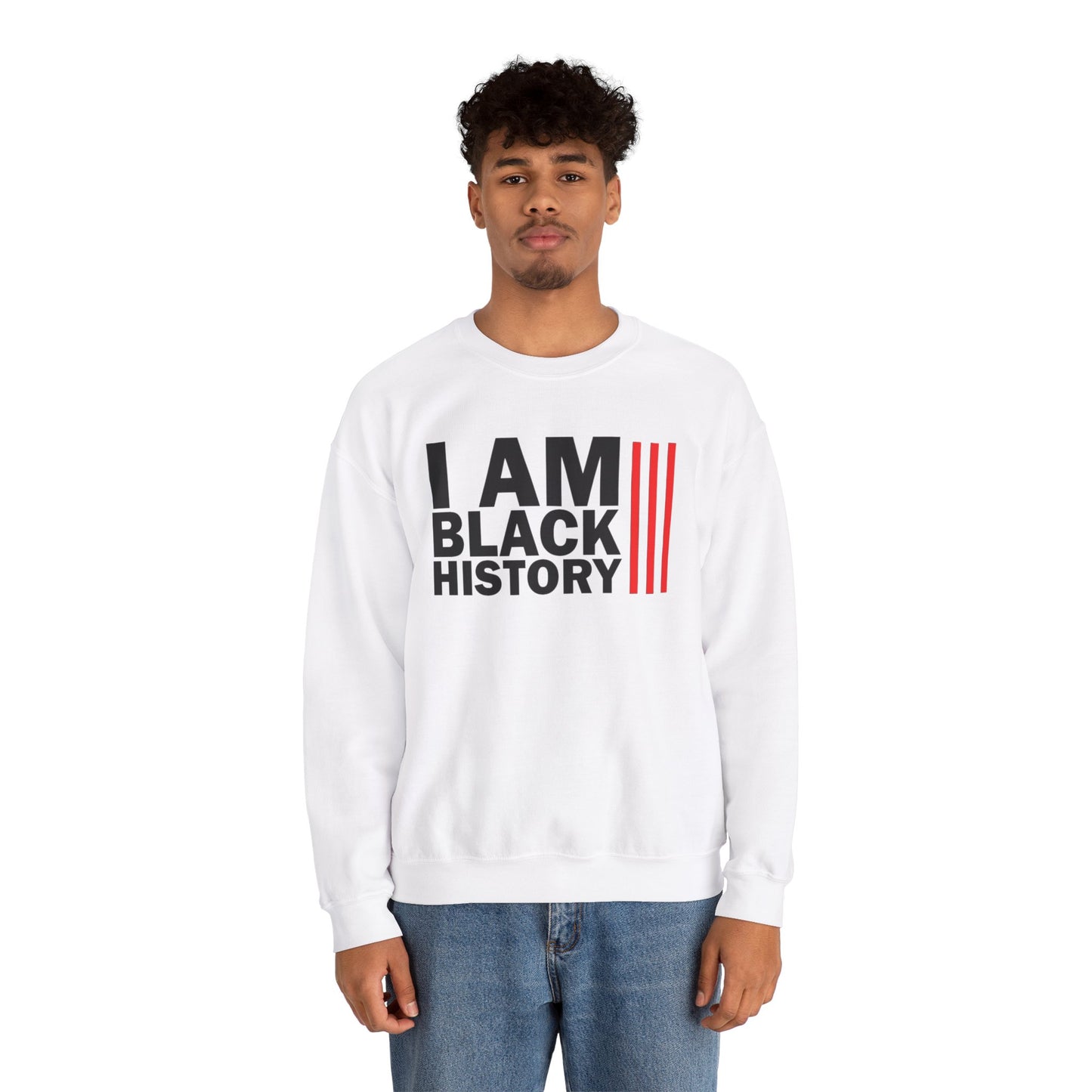 Chefao I Am Black History I, Unisex Heavy Blend™ Crewneck Sweatshirt