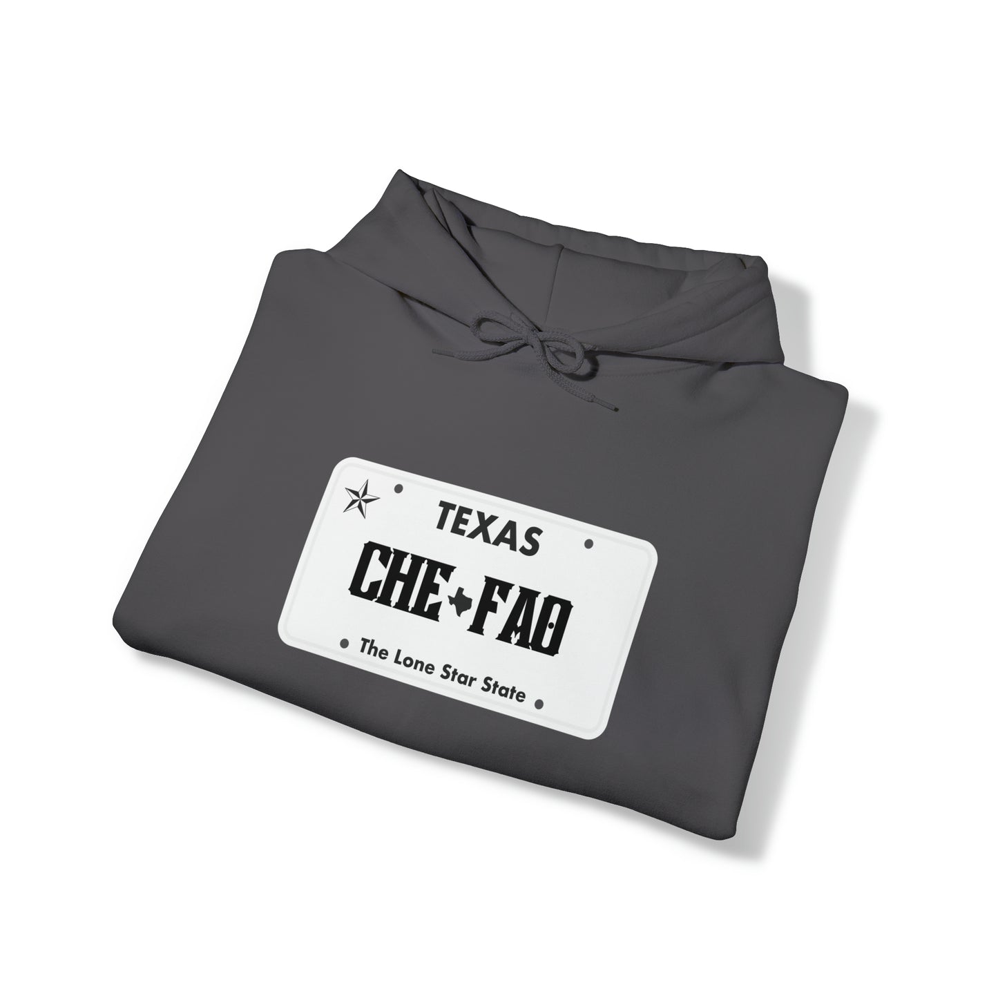 Chefao Texas License Plate I, Unisex Heavy Blend Hooded Sweatshirt