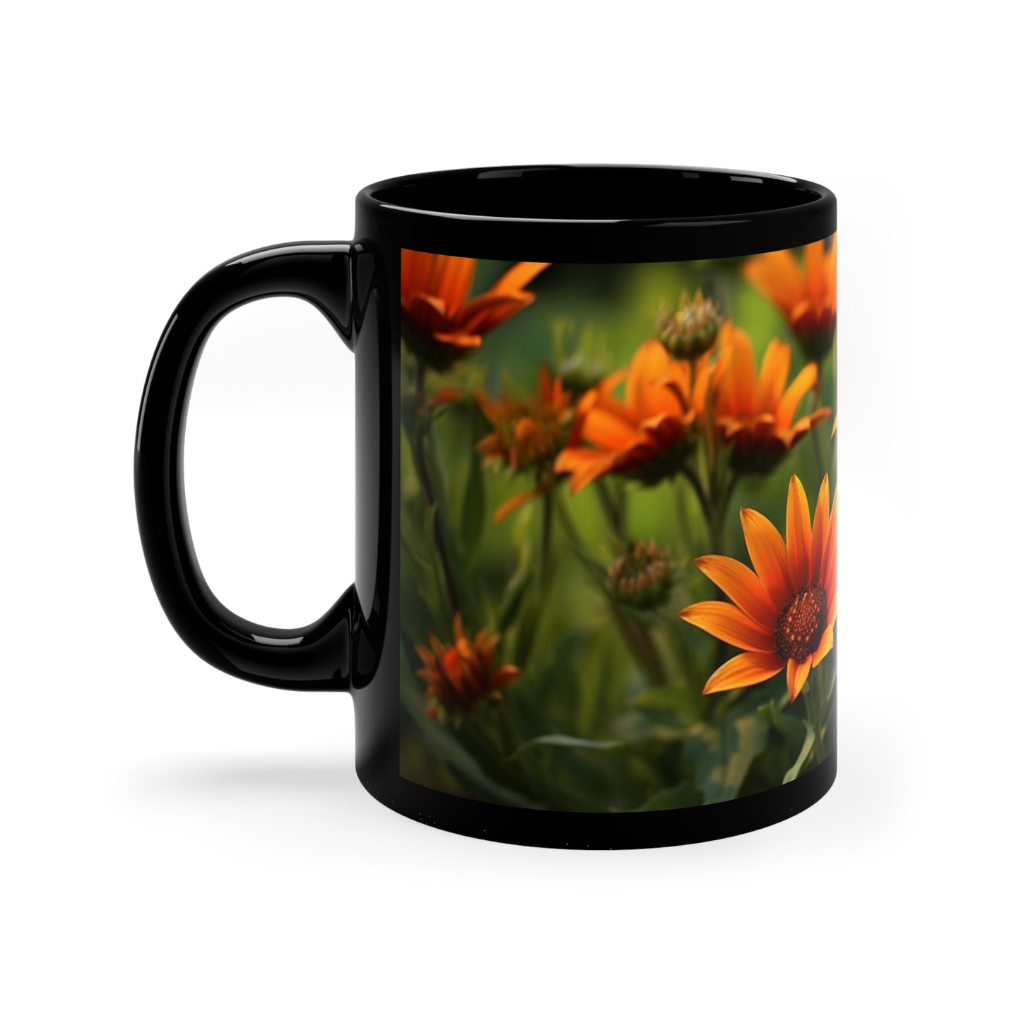 Gazania II, 11oz Black Coffee Mug