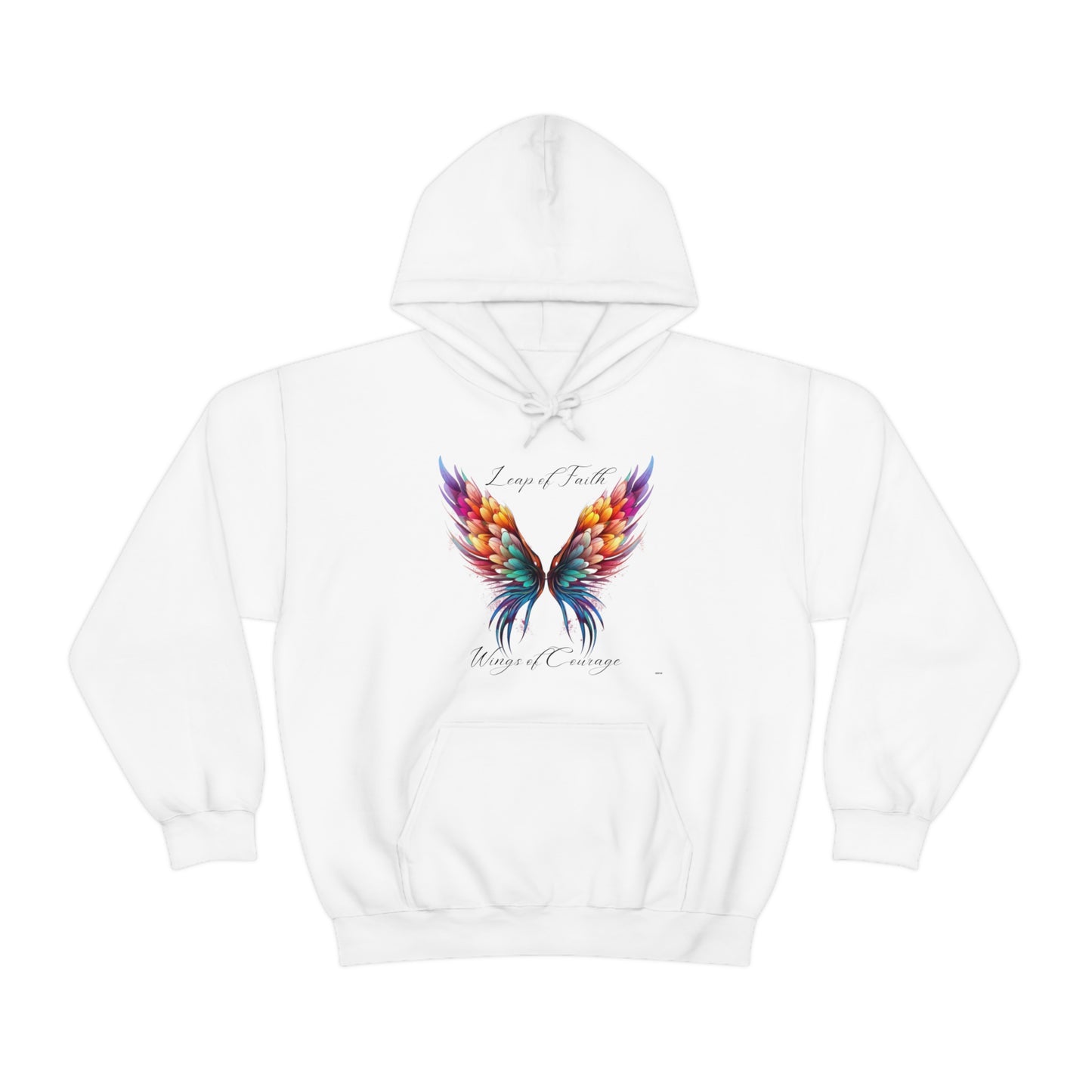 Leap of Faith, Wings of Courage, Unisex Heavy Blend Hooded Sweatshirt