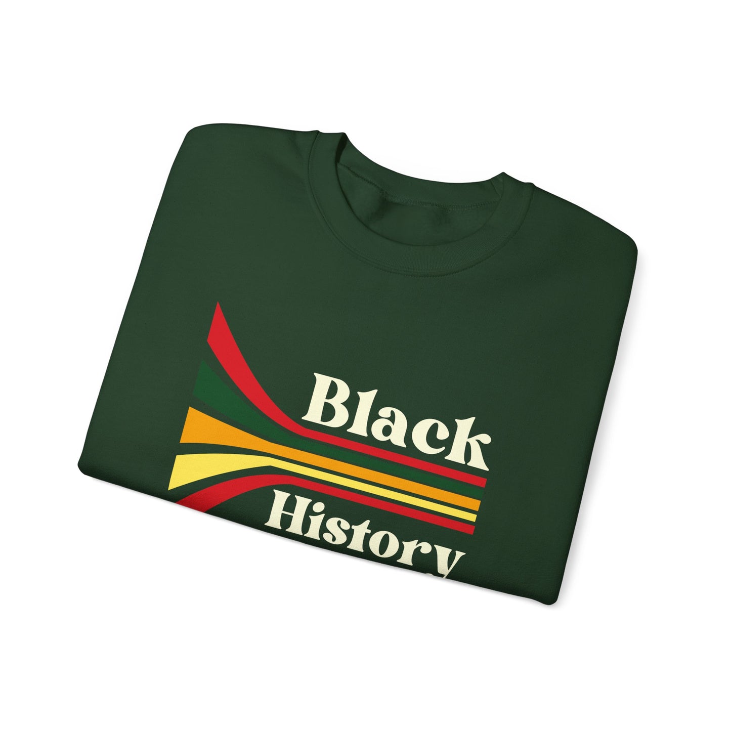 Chefao Retro Black History Month Emblem III, Unisex Heavy Blend™ Crewneck Sweatshirt