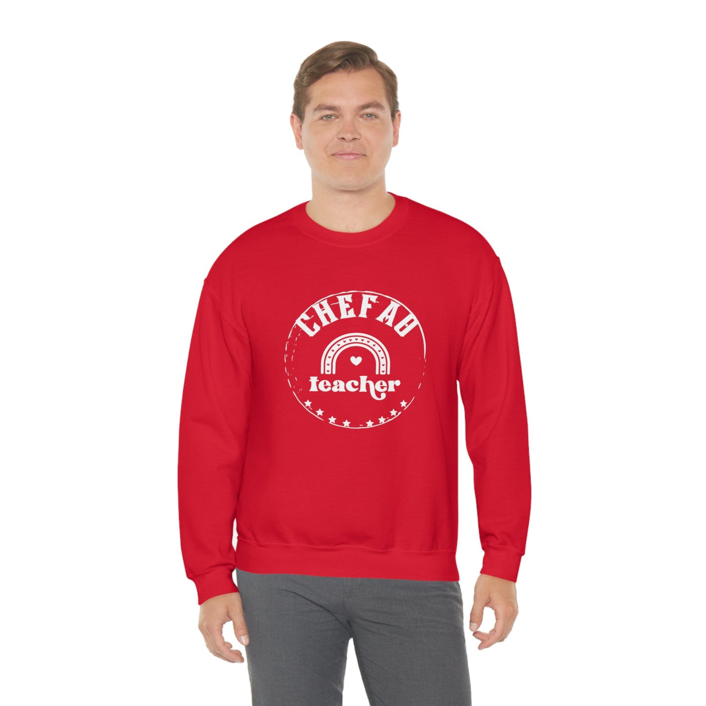 Chefao Teacher III, Unisex Heavy Blend Crewneck Sweatshirt