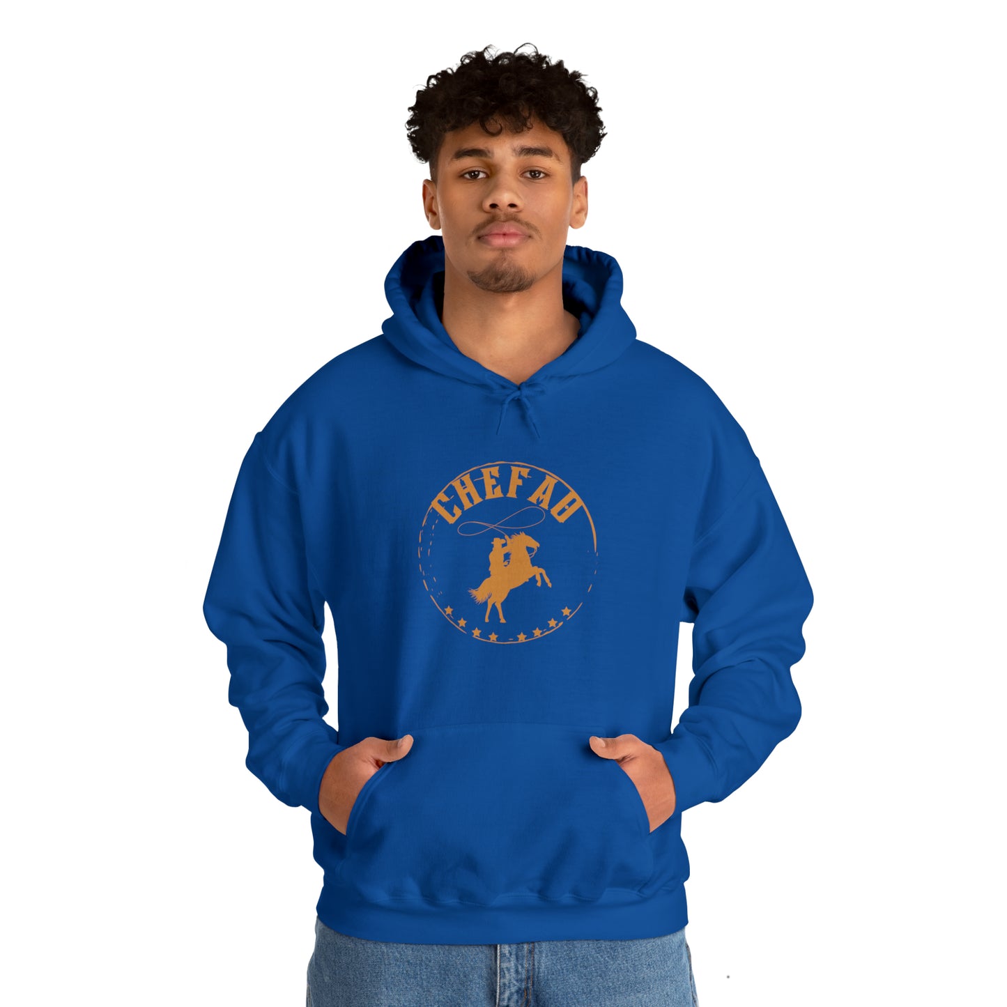 Chefao Cowboy V, Unisex Heavy Blend Hooded Sweatshirt