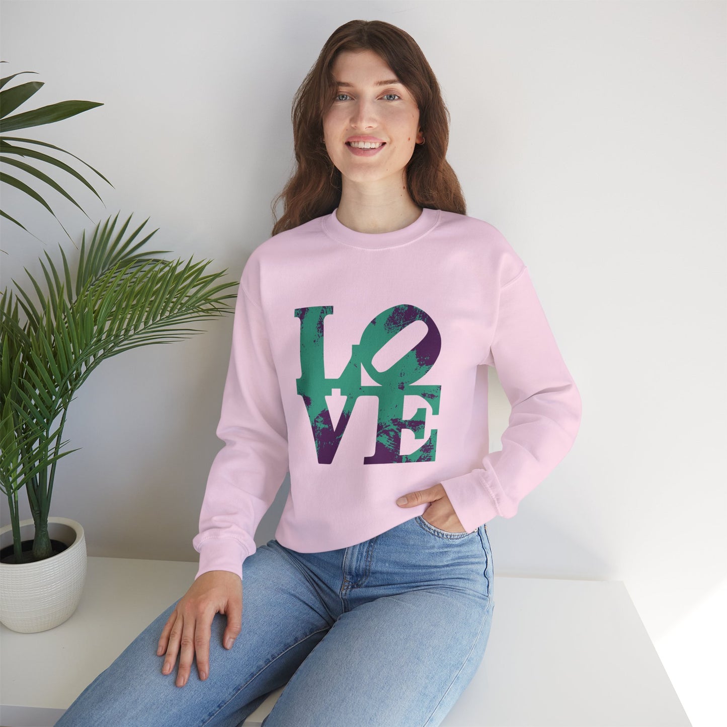 Chefao Love Blocks I, Unisex Heavy Blend™ Crewneck Sweatshirt