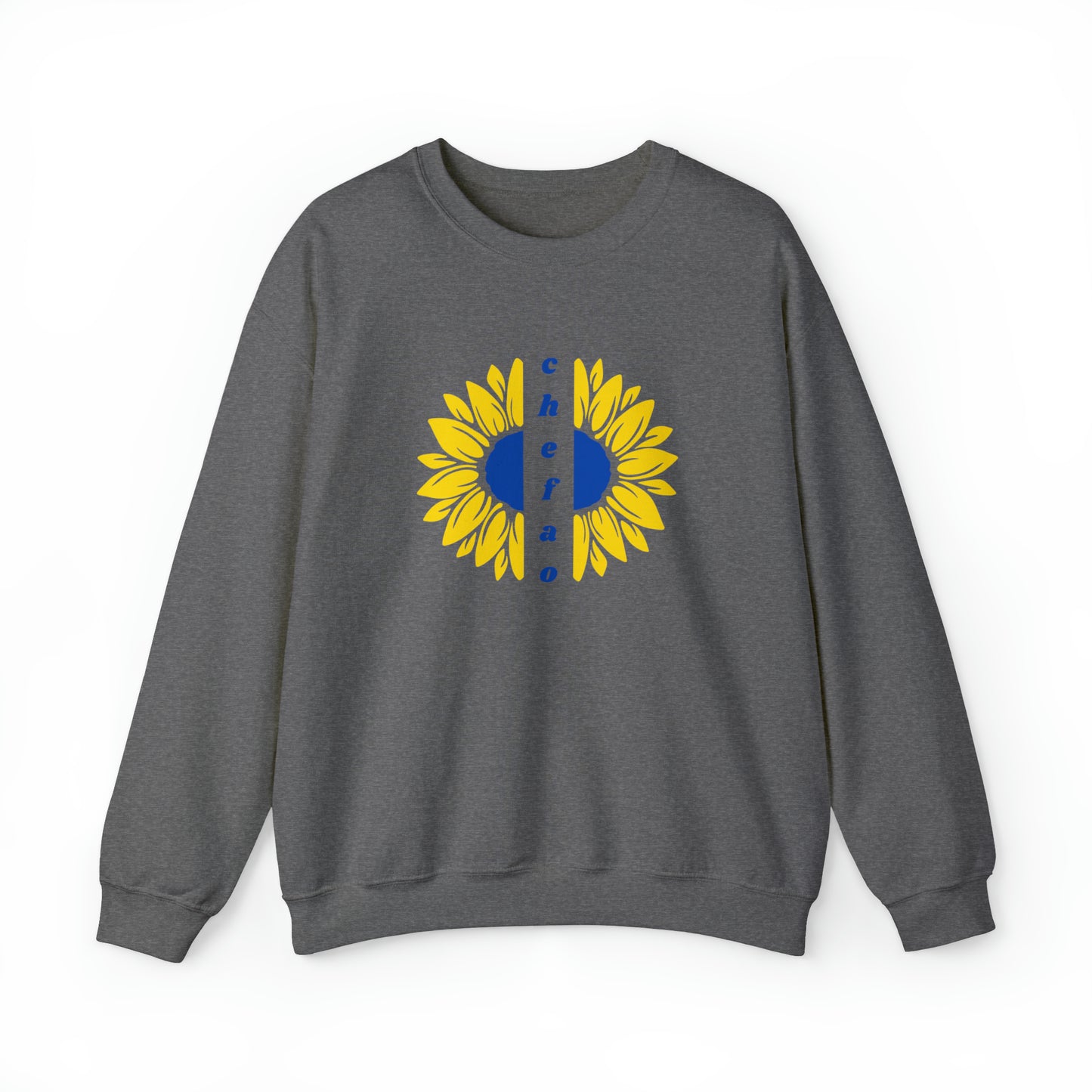 Chefao Sunflower II, Unisex Heavy Blend Crewneck Sweatshirt