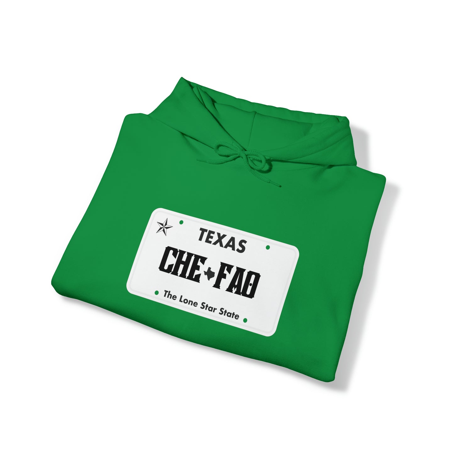 Chefao Texas License Plate I, Unisex Heavy Blend Hooded Sweatshirt