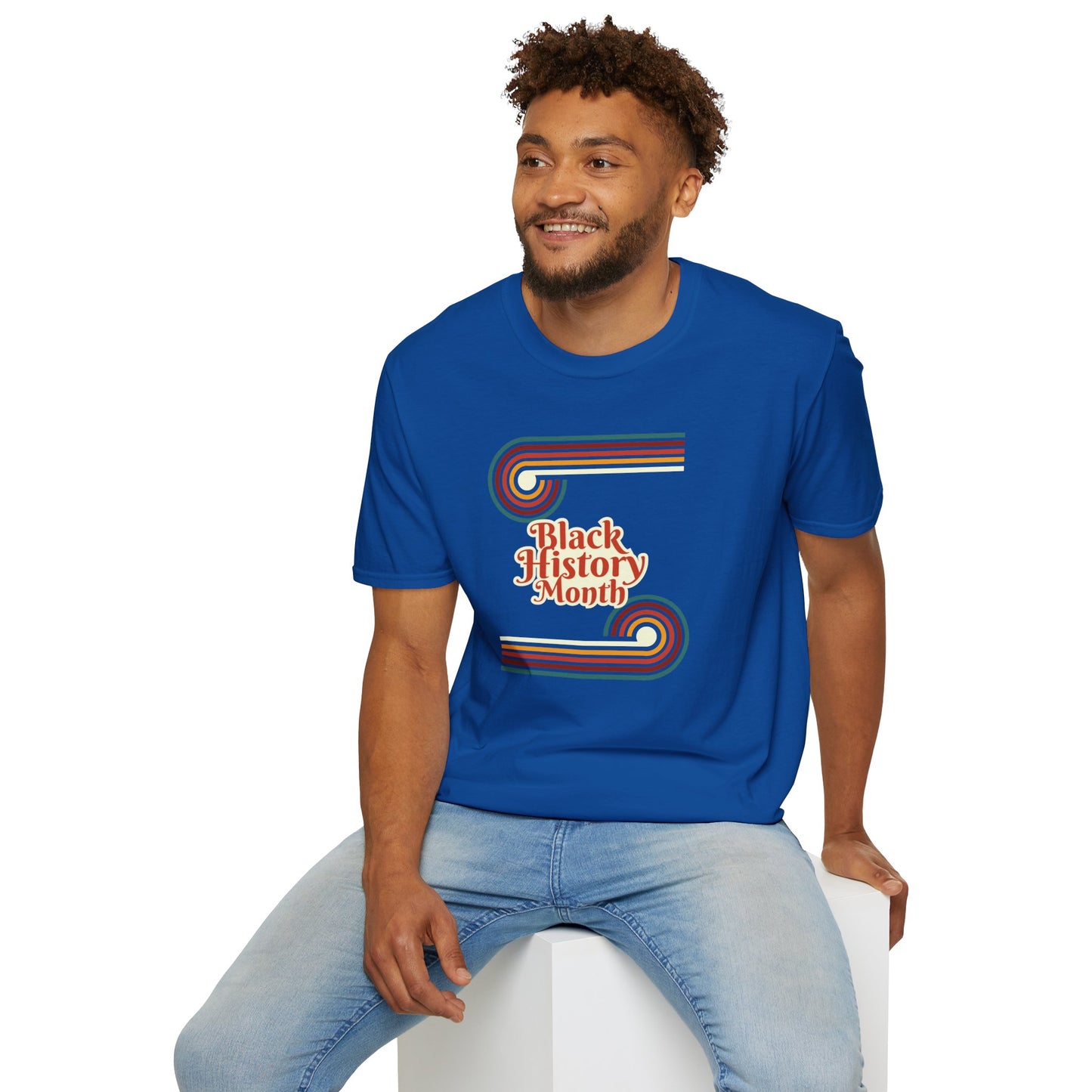 Chefao Retro Black History Month Emblem I, Unisex Softstyle T-Shirt